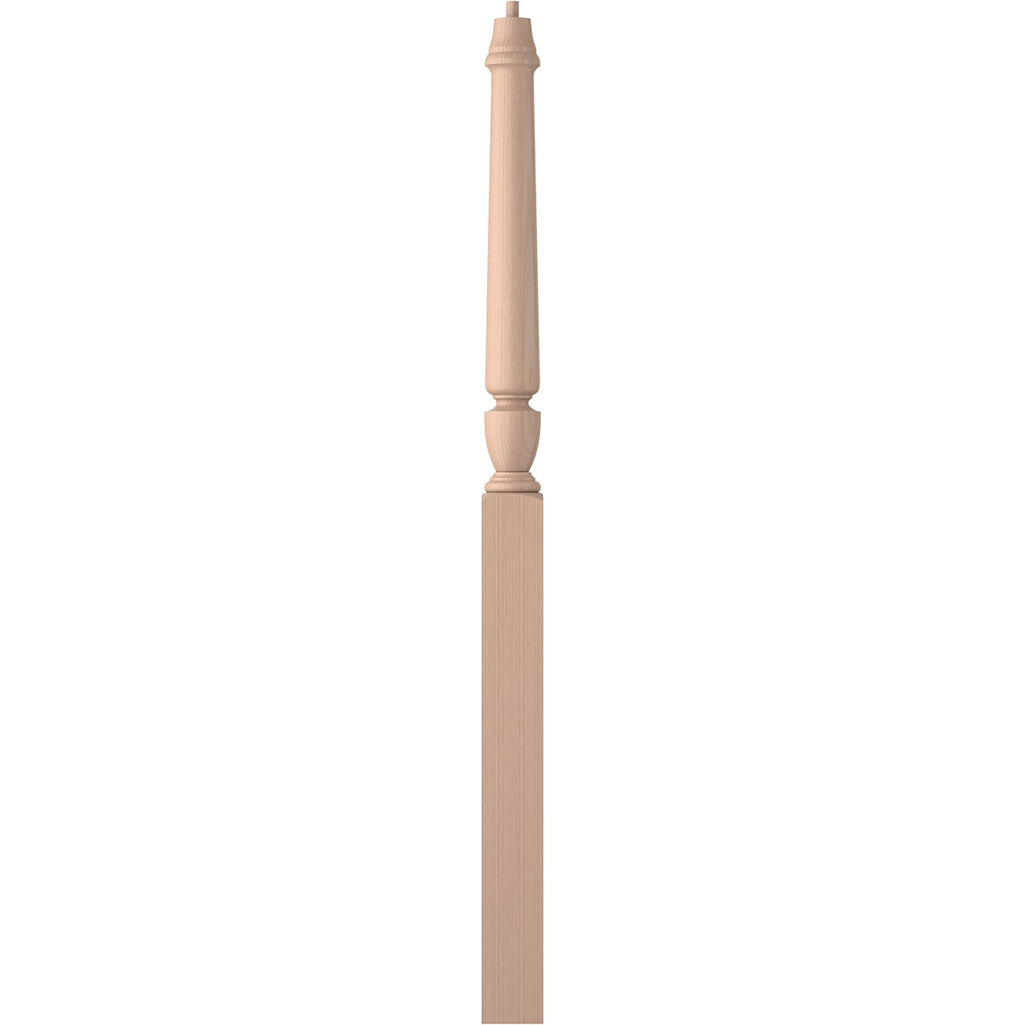 L.J. Smith Stair Systems LJP-3015-M Regent 3.5-in x 58-in Unfinished Maple Intermediate Stair Newel Post