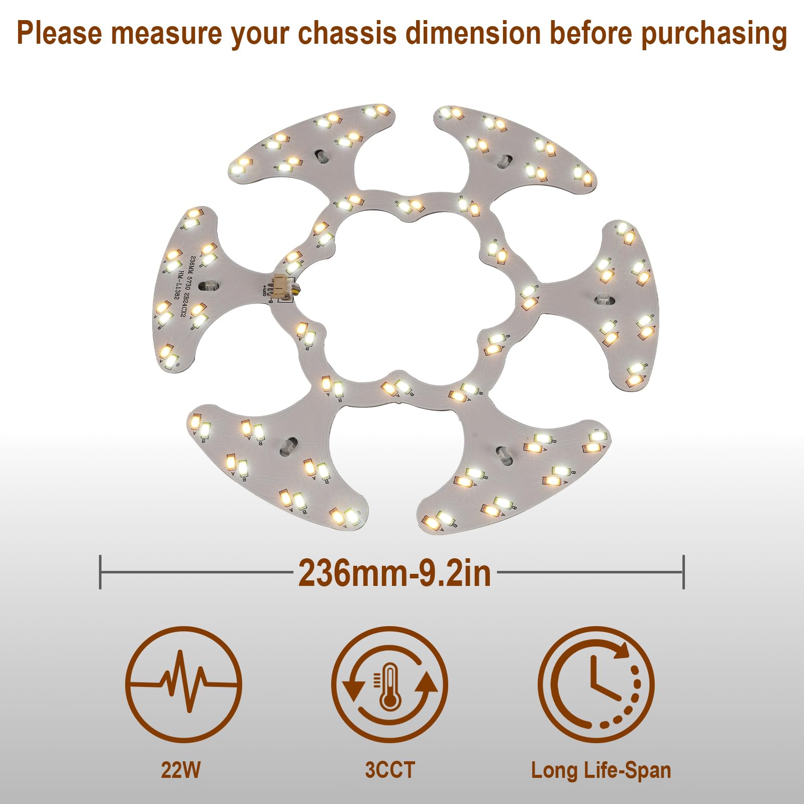 Vrbgify LVG0806V236 Ceiling-Fan-Blade-Arms - View #3