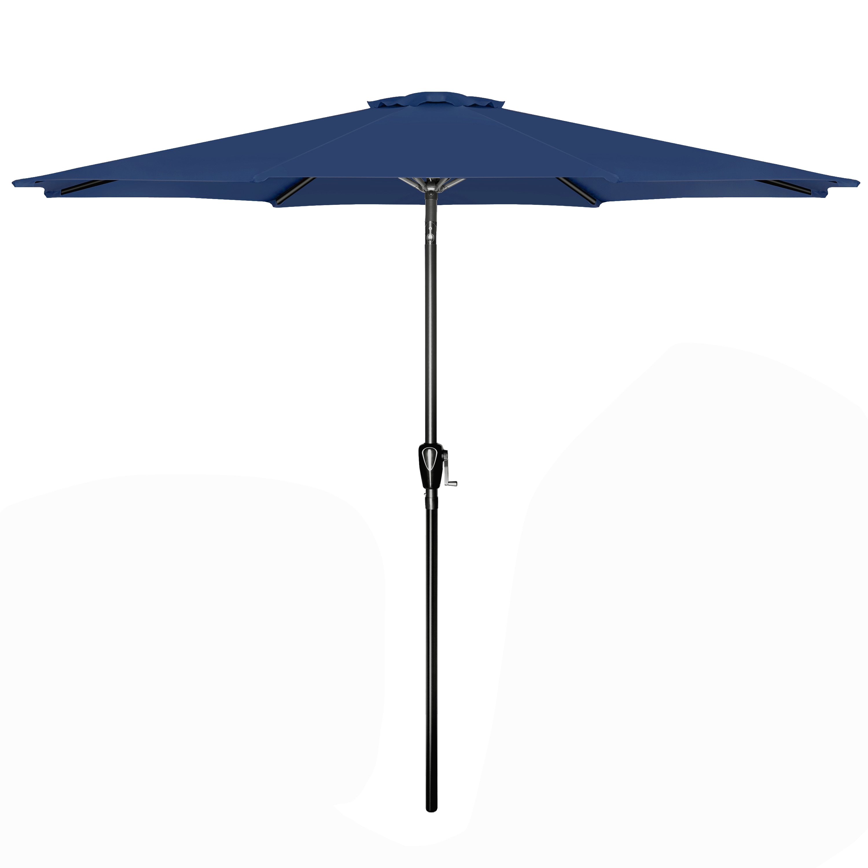 AHIOU HOME ZAAHG-P172658UM 10-ft Steel Blue Push-button Tilt Market Patio Umbrella