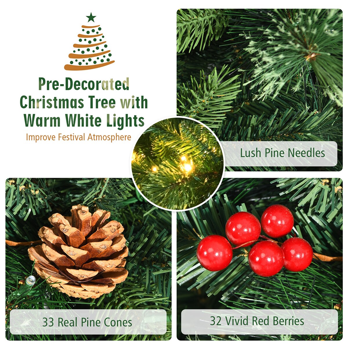 Forclover HYC-CM453 Artificial-Christmas-Trees - View #11