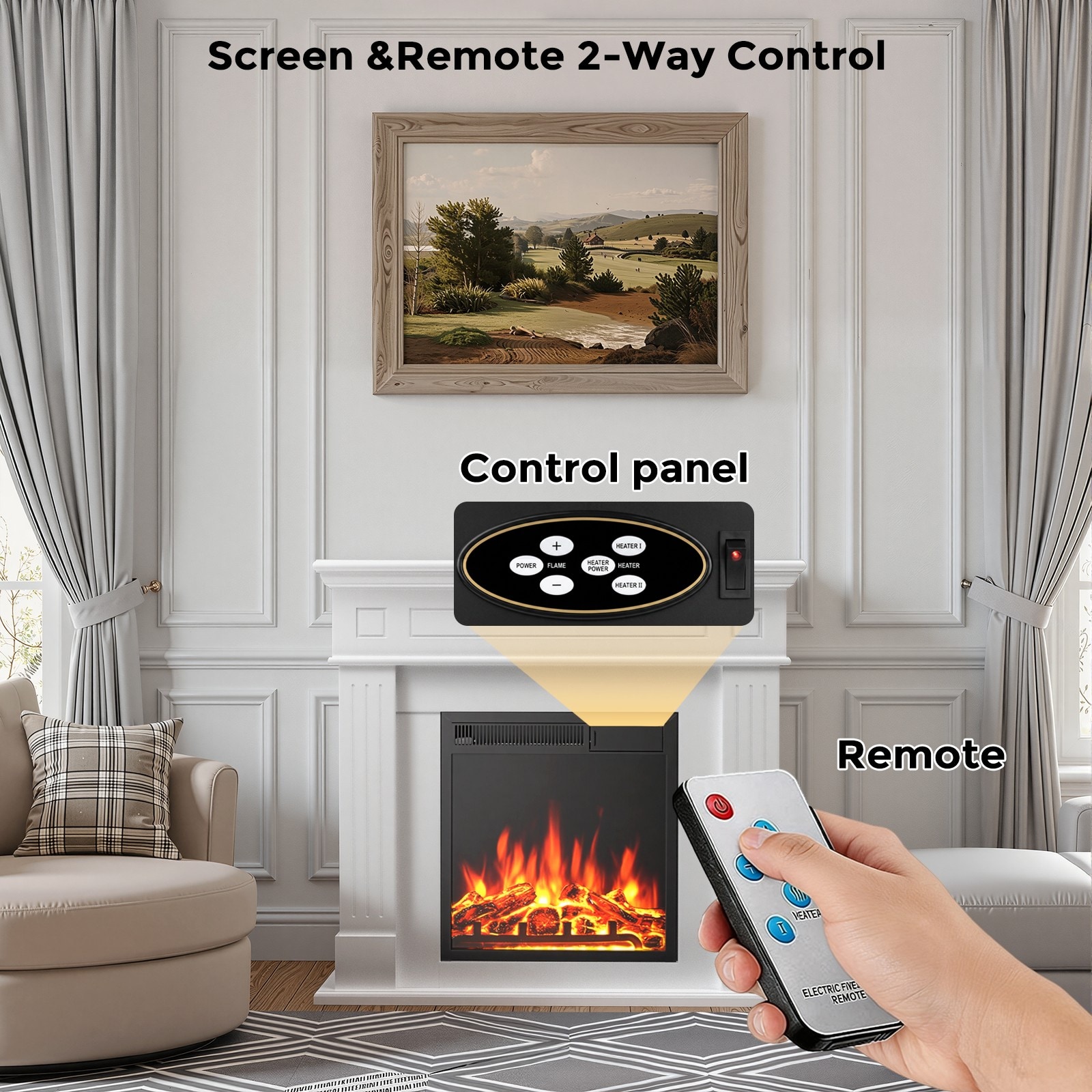 Electactic ZBI-15SRLT/M21-PW Electric-Fireplaces - View #4