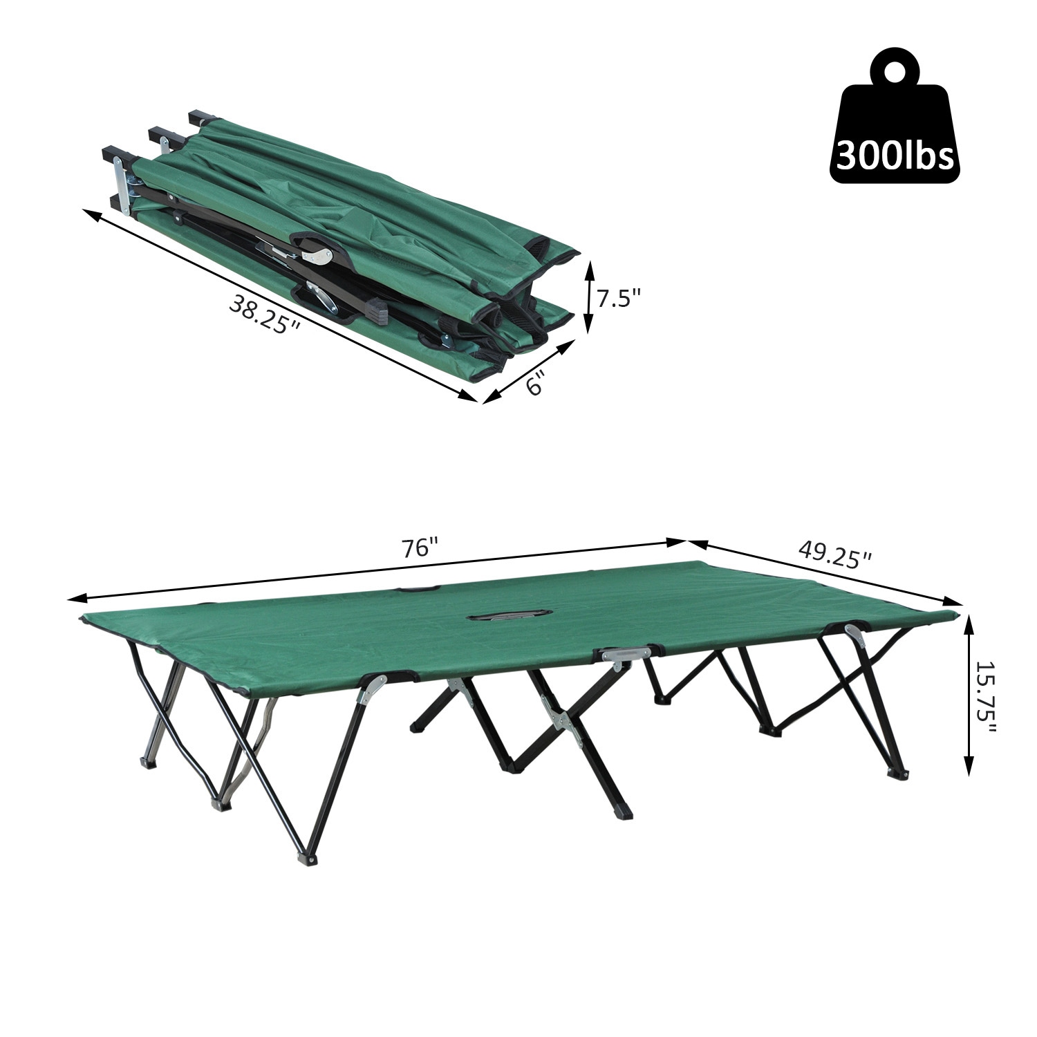 Outsunny A20-030GN cots - View #3