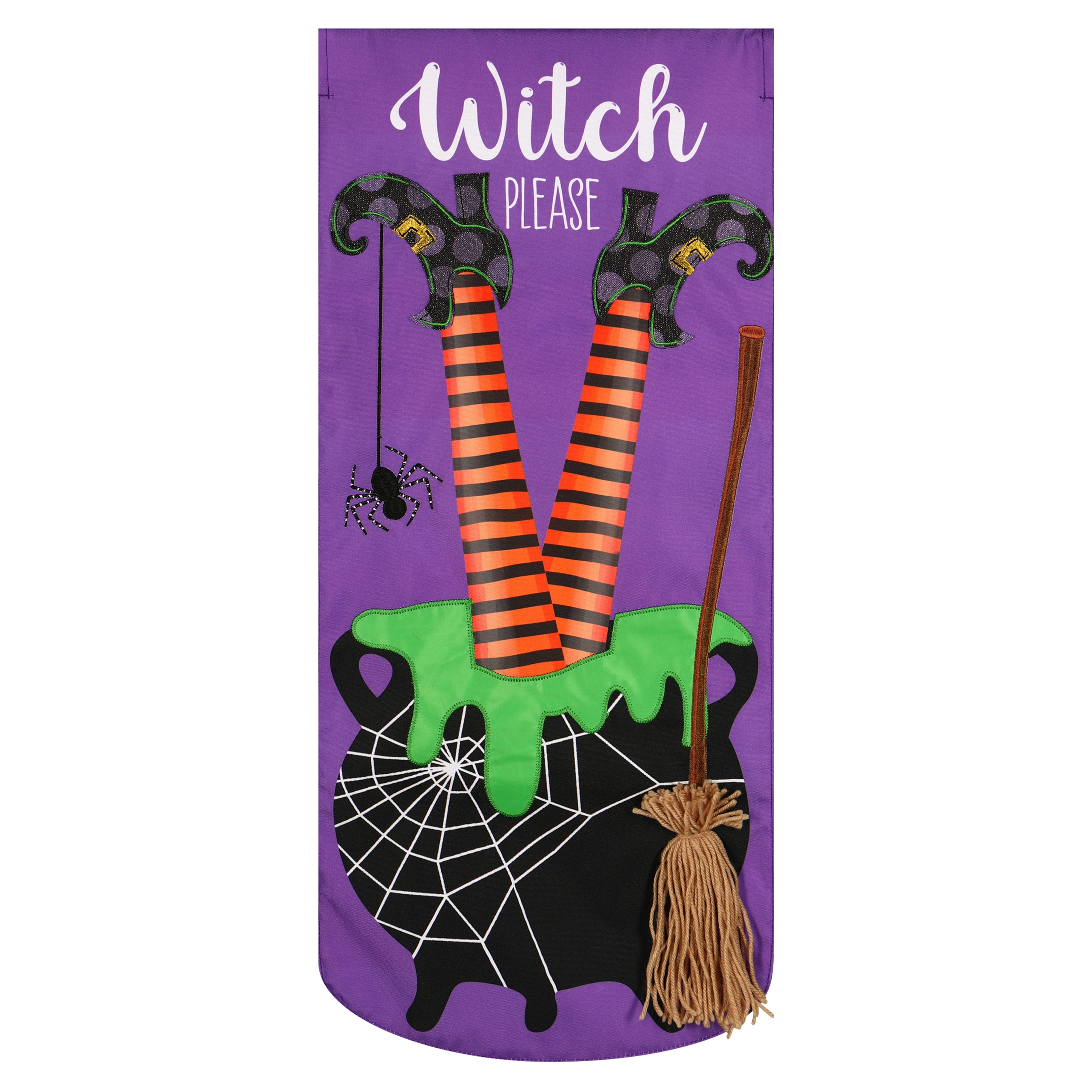 Style Selections ZLW14L11180 1.04-ft W x 2.33-ft H Halloween Embroidered Flag Kit
