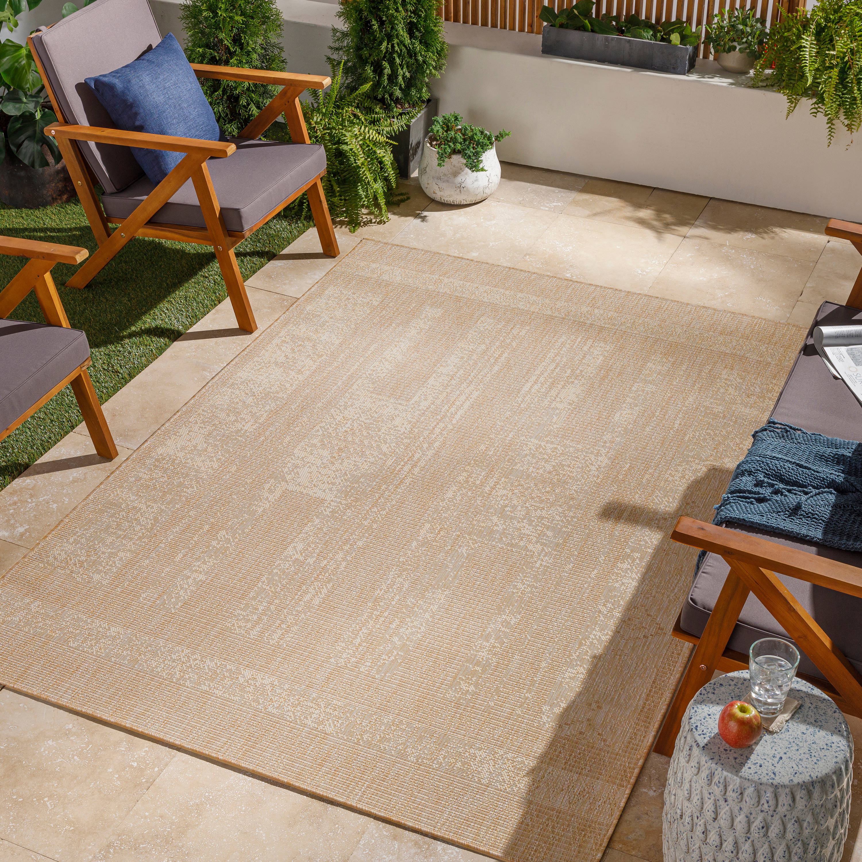 Livabliss TRG2321-537 Tuareg 5 x 7 (ft) Polypropylene Brown Rectangular Indoor/Outdoor Tribal Global Area rug