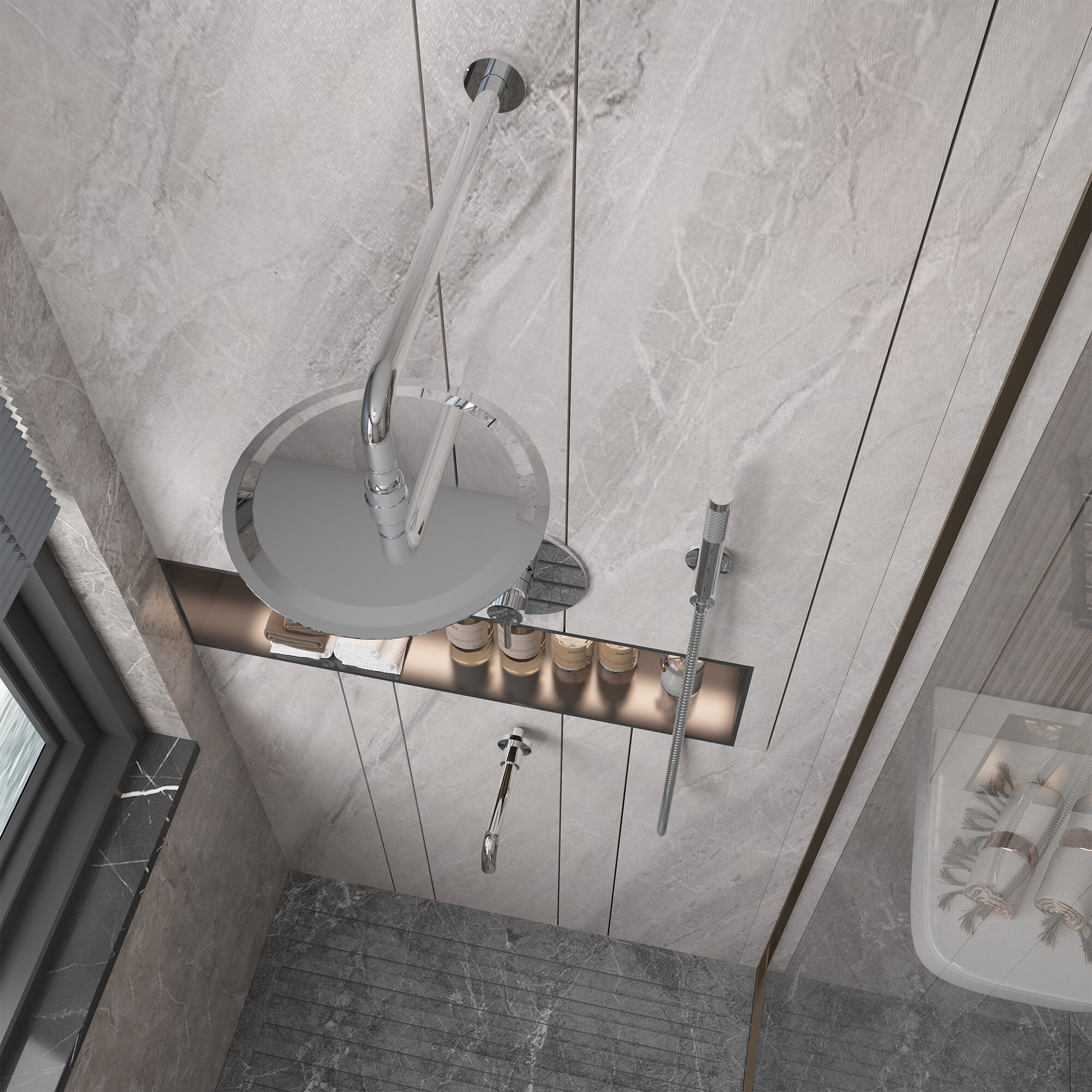 Clihome CL-EB12MB Showerhead-Bar-Panels - View #9
