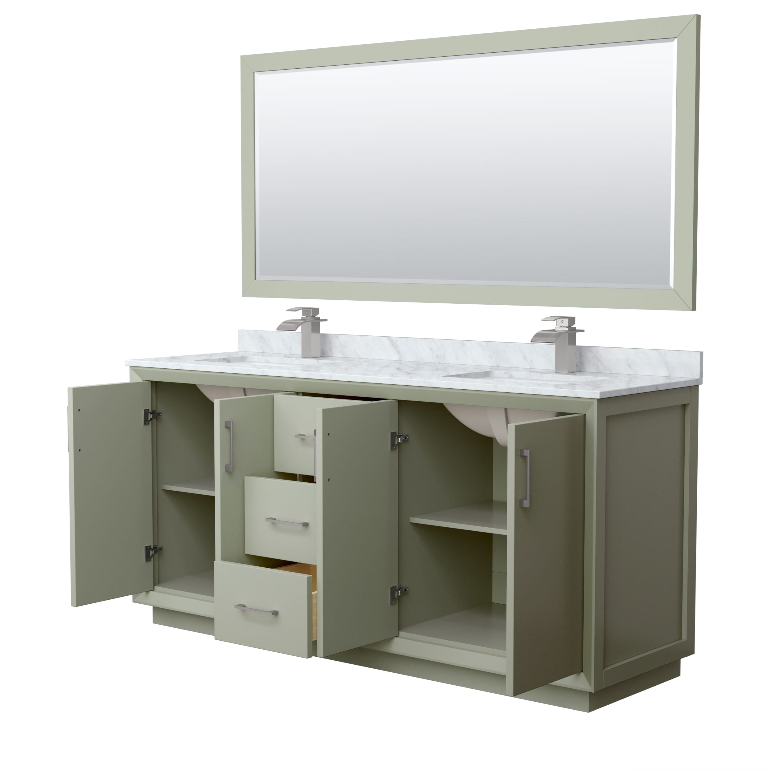 Wyndham Collection WCF414172DLGCMUNSM70 Bath-Vanity-Combo - View #2