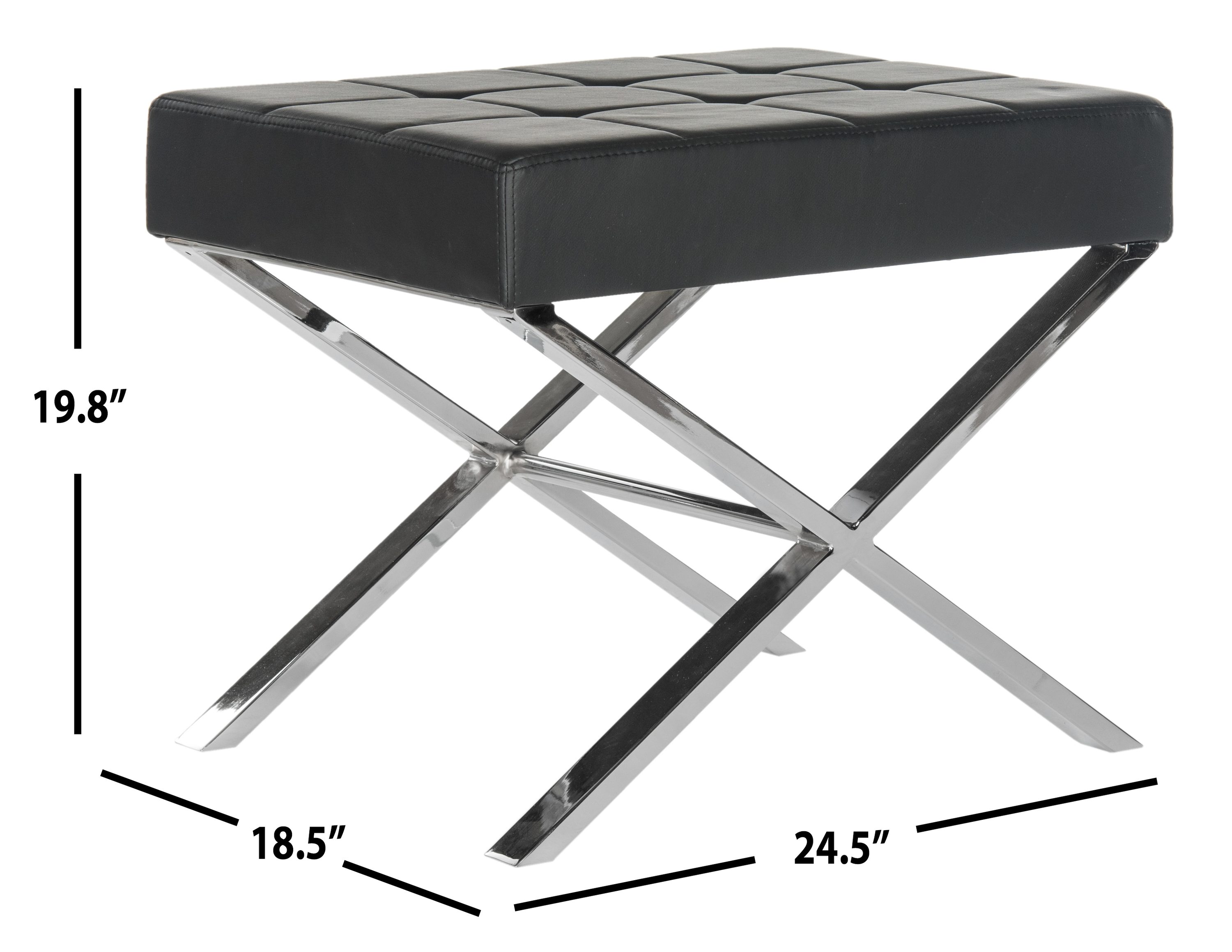 Safavieh FOX2028A Indoor-Ottomans - View #3