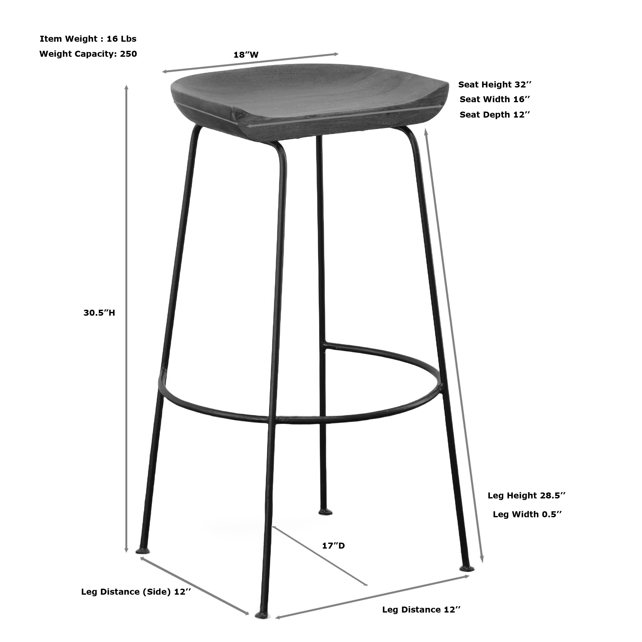 Carolina Cottage CF2430NMNGTBK stools - View #8