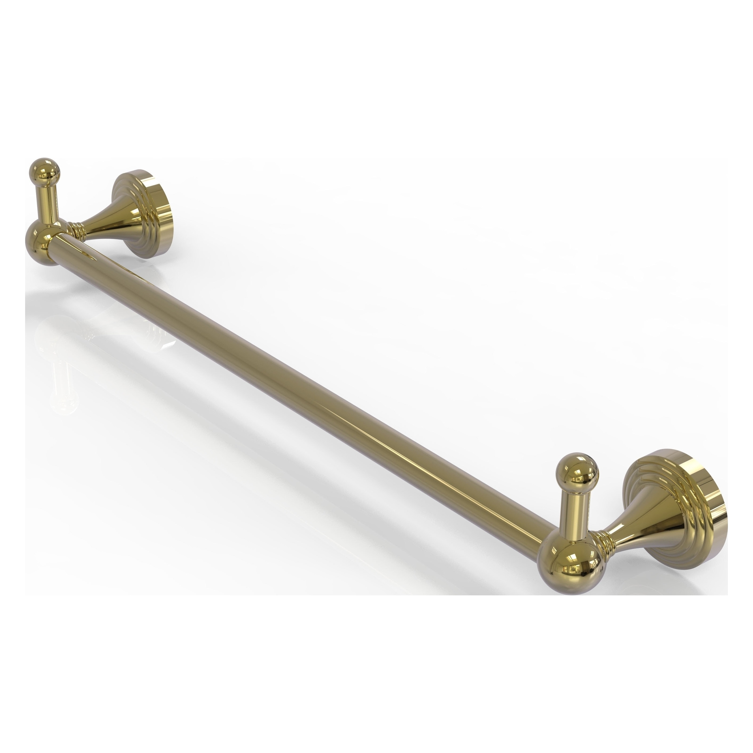 Allied Brass SG-41-36-PEG-UNL Sag Harbor 36-in Unlacquered Brass Wall mount Single Towel Bar