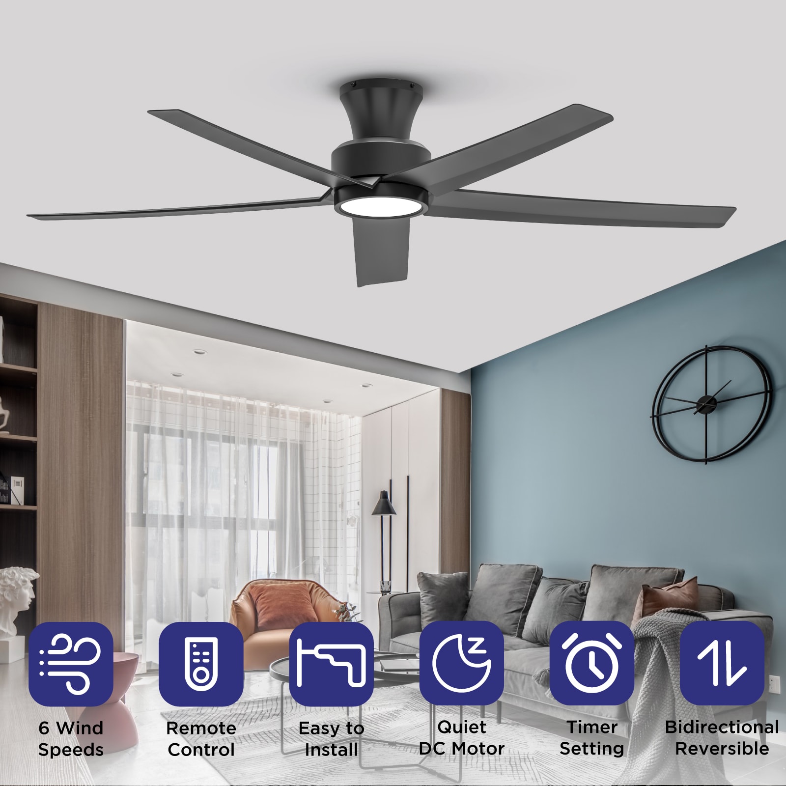 TALOYA TLY-WF-BK-X52 Ceiling-Fans - View #5