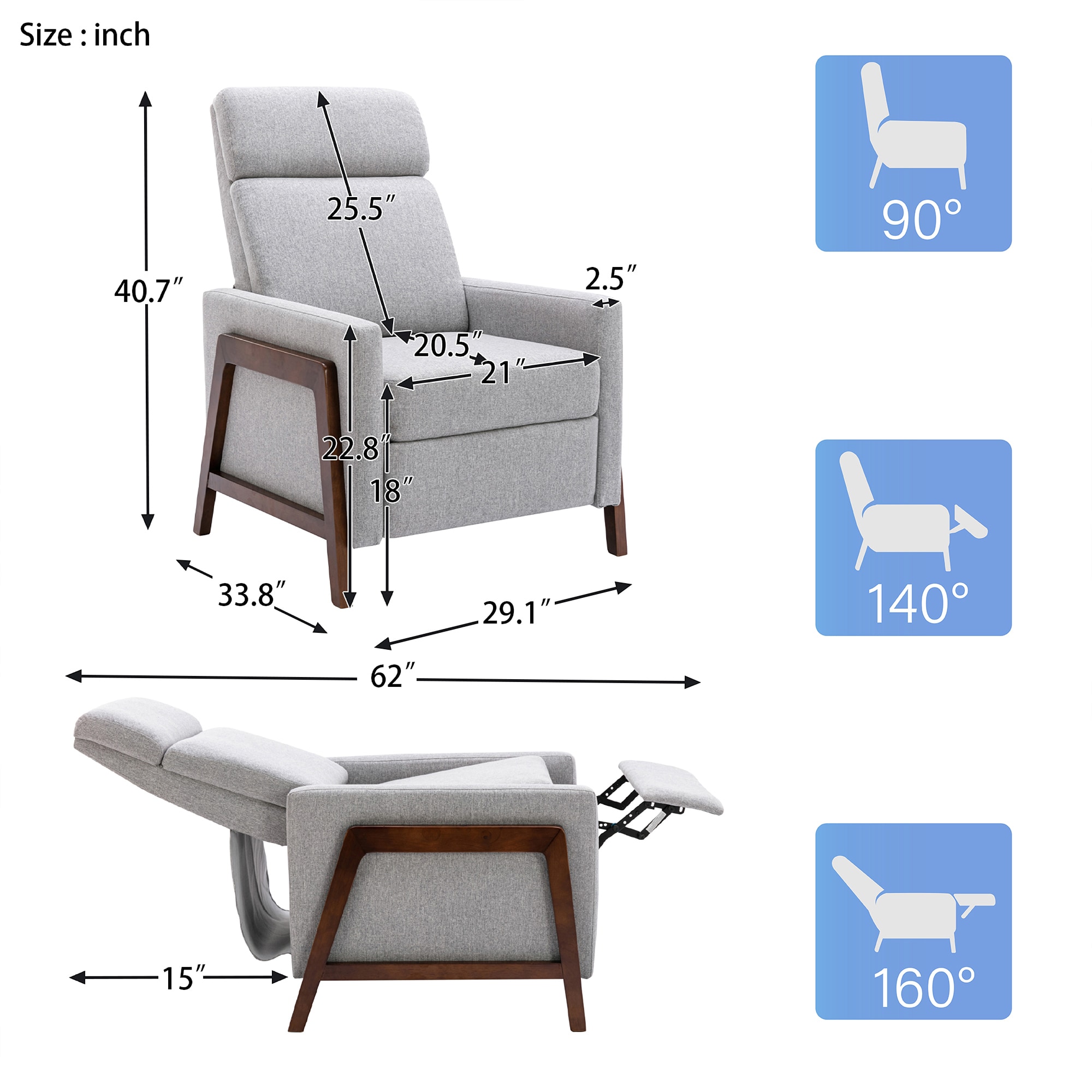 CASAINC CR-D0102HEVPRY recliners - View #7