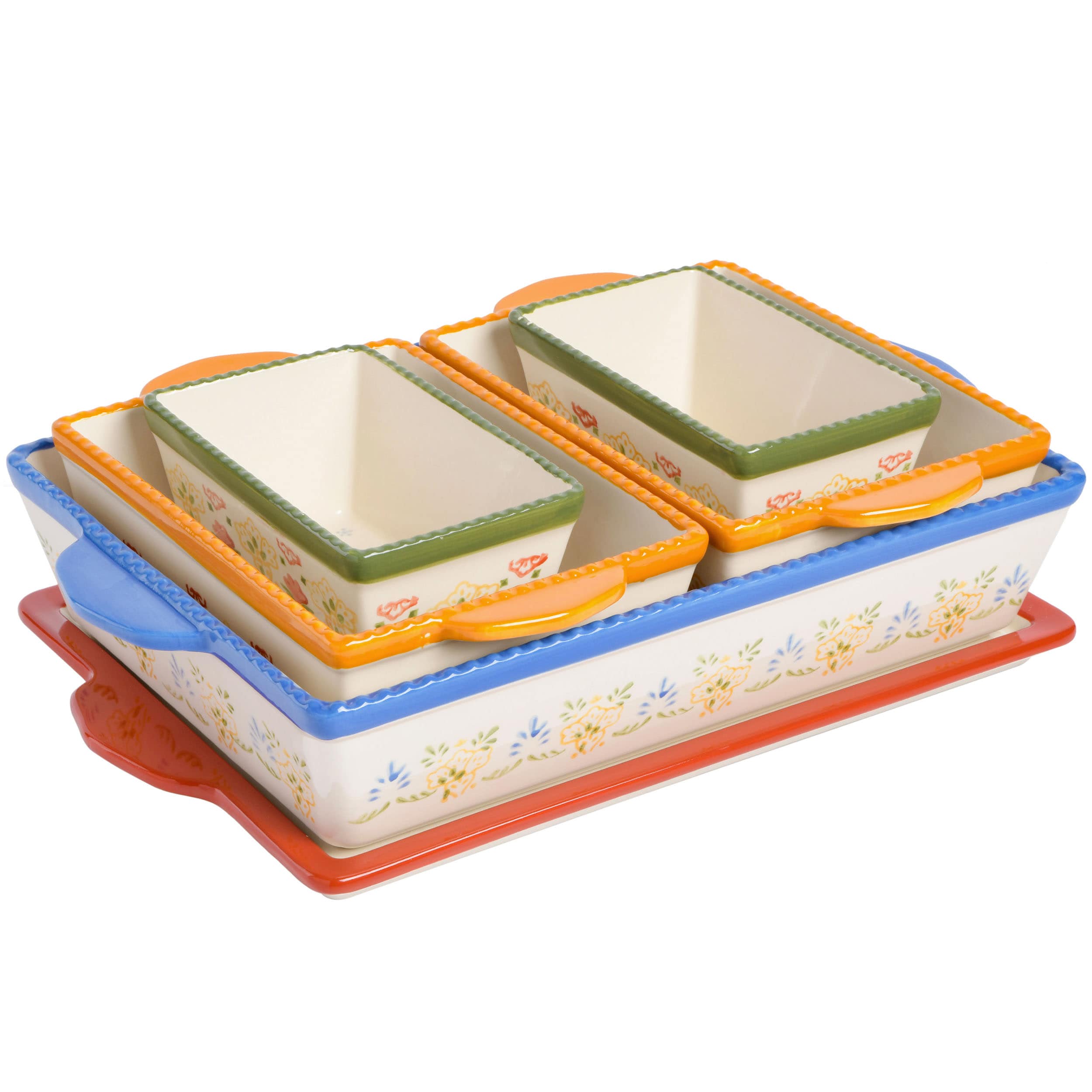 The Pioneer Woman Rectangular Ceramic Bakeware Set, Multiple