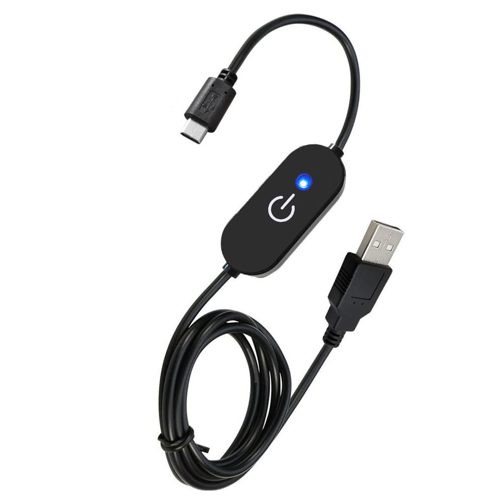 Lukvuzo USB C Switch Cable USB A Male to C Male Touch Power Switch ...