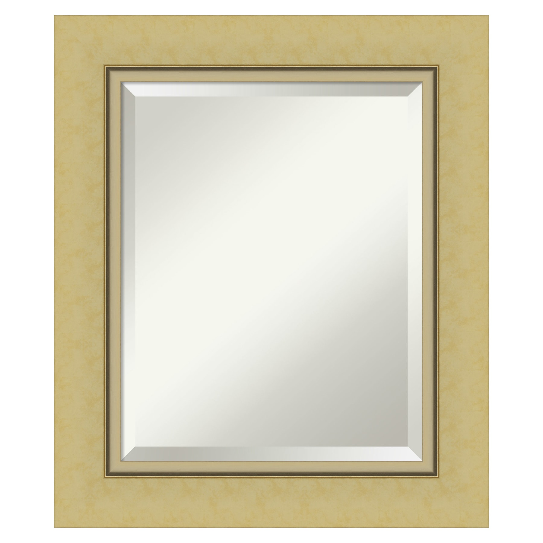 Amanti Art DSW4593040 Landon 22.38-Inches x 26.38-Inches Framed Rectangle Bathroom Vanity Mirror ( Glossy Gold )