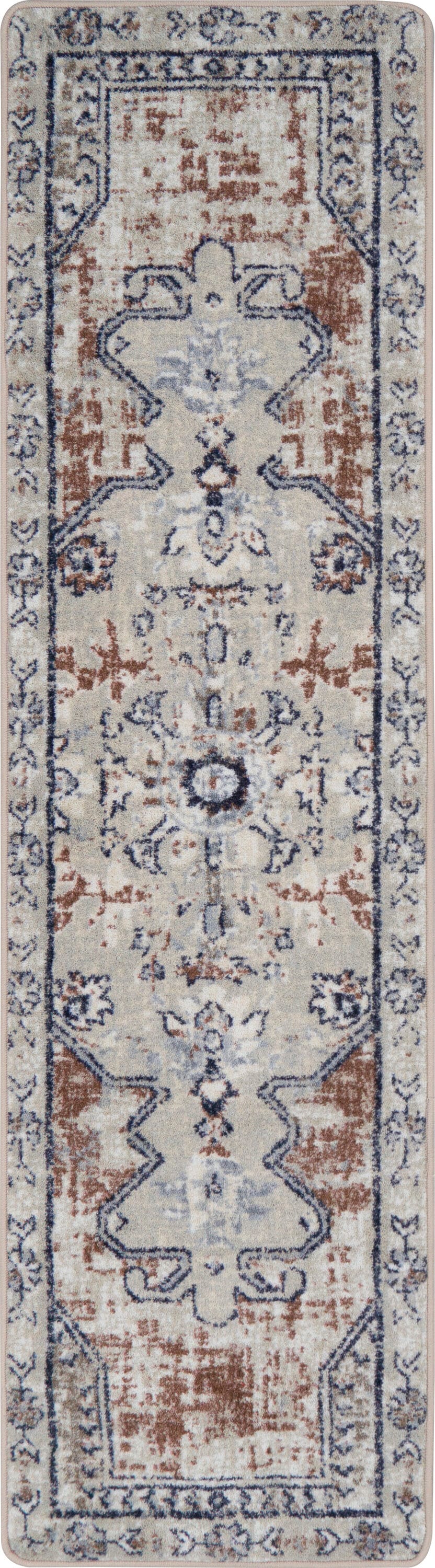 Joy Carpets 2176RR-03 Canyon Tapestry 2 x 8 (ft) Tufted Nylon Terracotta Rectangular Indoor Medallion Persian Runner rug
