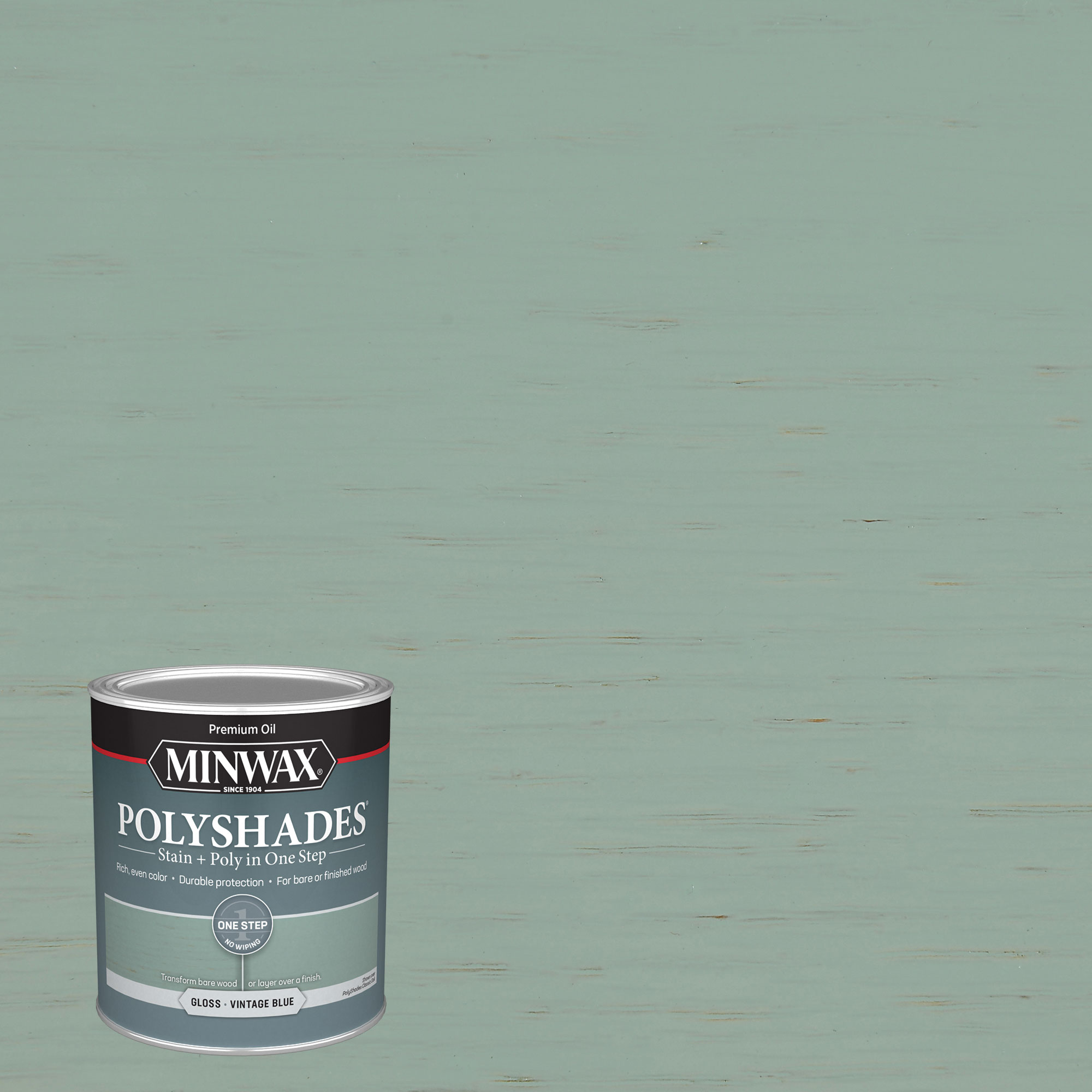 Minwax 614944444 PolyShades Oil-based Vintage Blue Semi-transparent Gloss Interior Stain ( 1-quart )
