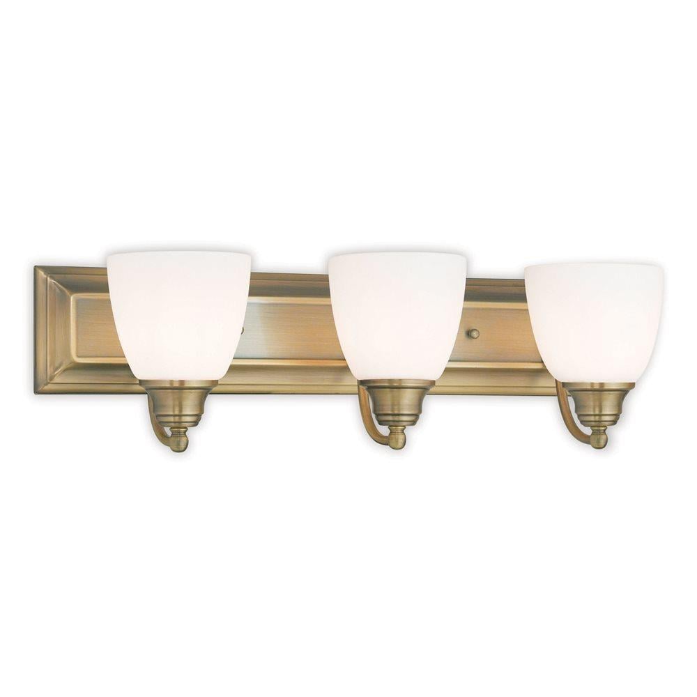 Livex Lighting 10503-01 Springfield 3 -Light Antique Brass Transitional Vanity light