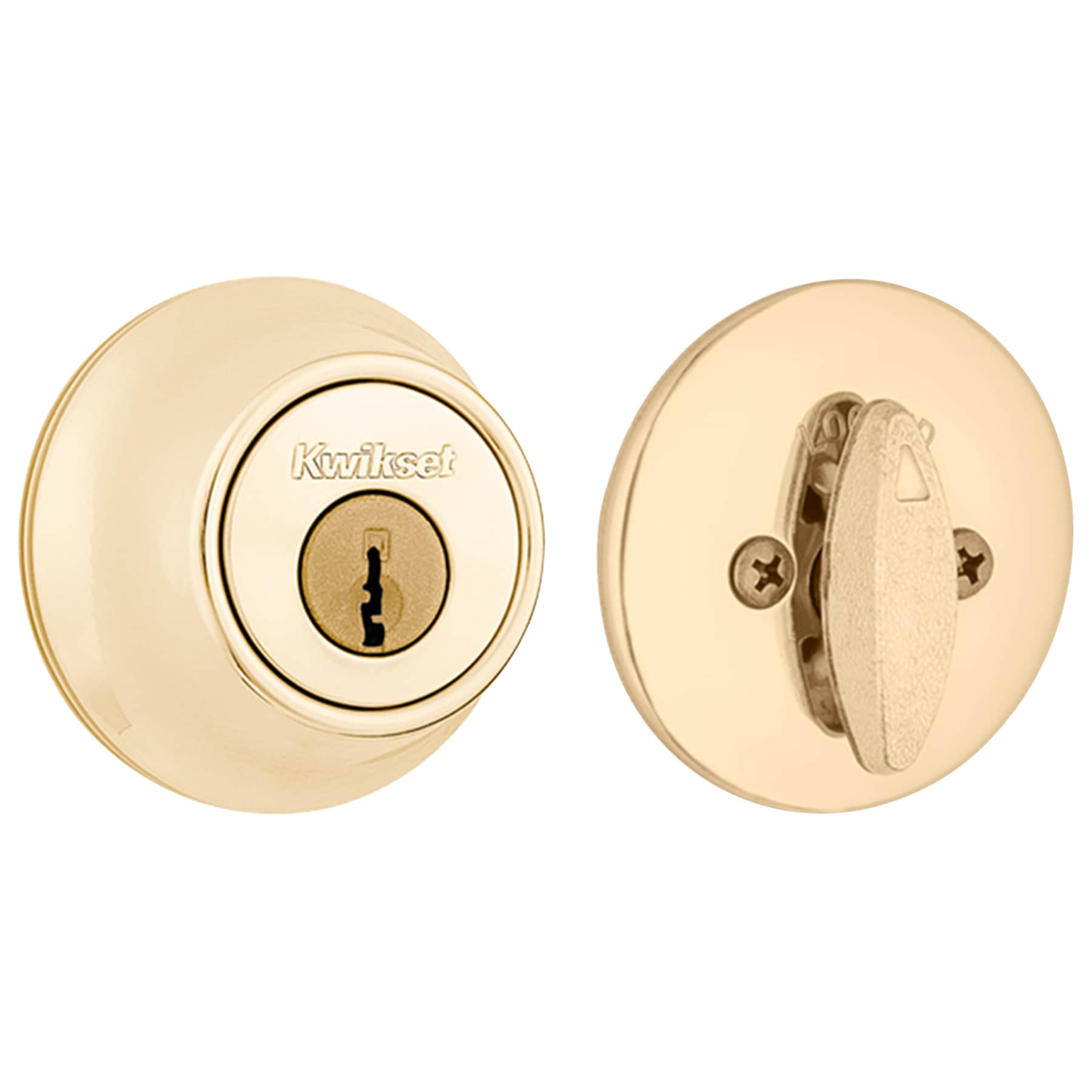 Kwikset Security 600 Deadbolt Series Polished Brass Single Cylinder Deadbolt In The Deadbolts 0050