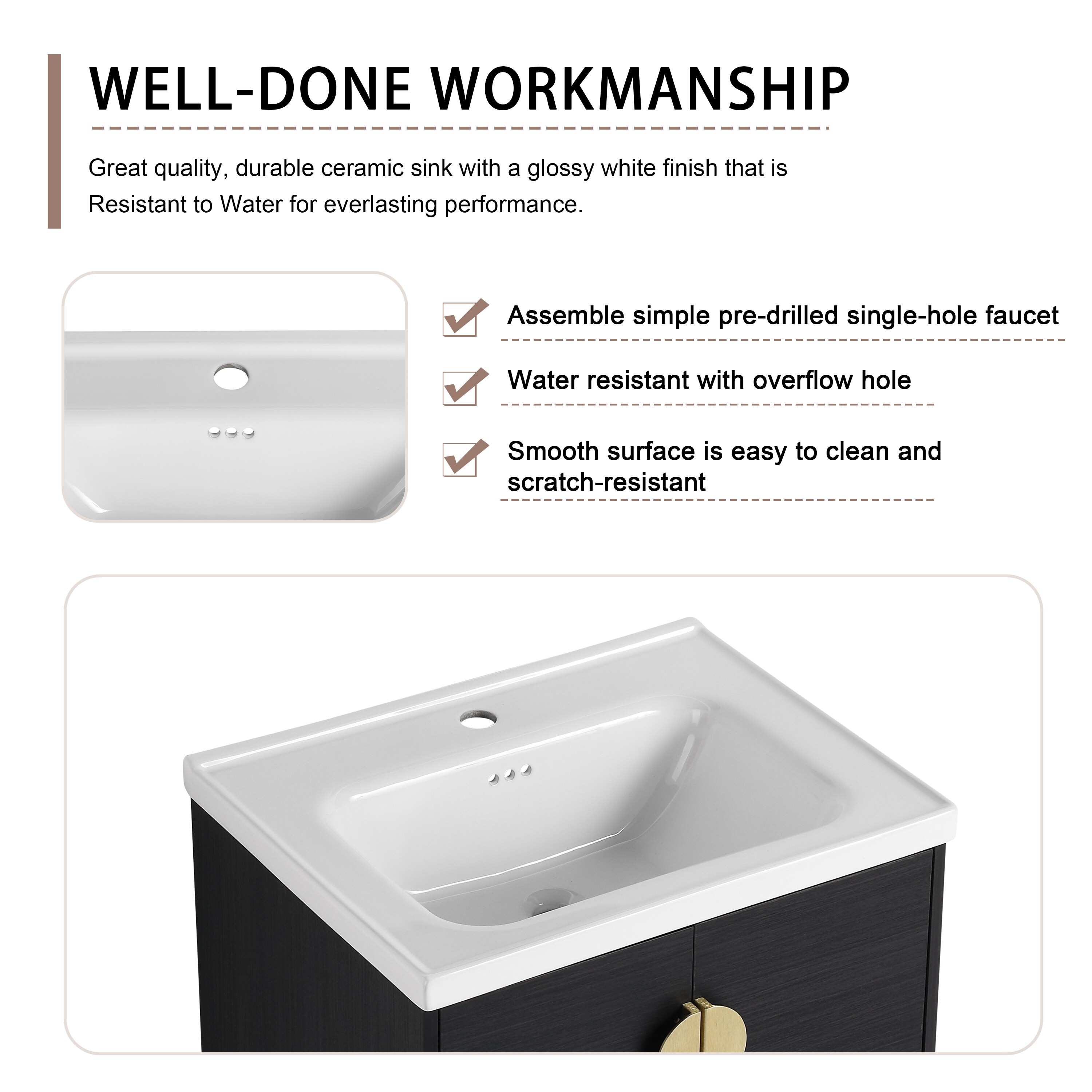 WELLFOR GLEM-S00018 Bath-Vanity-Combo - View #3