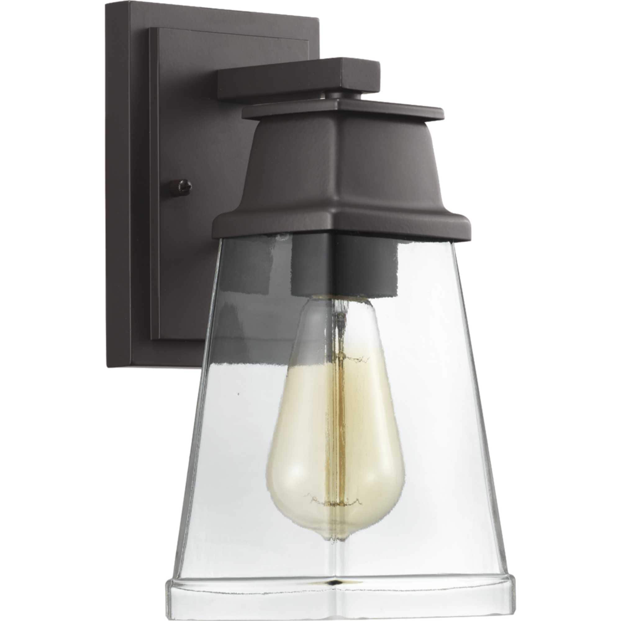 Craftsman Bronze Lantern Wall Sconce - Direct Wired, Small