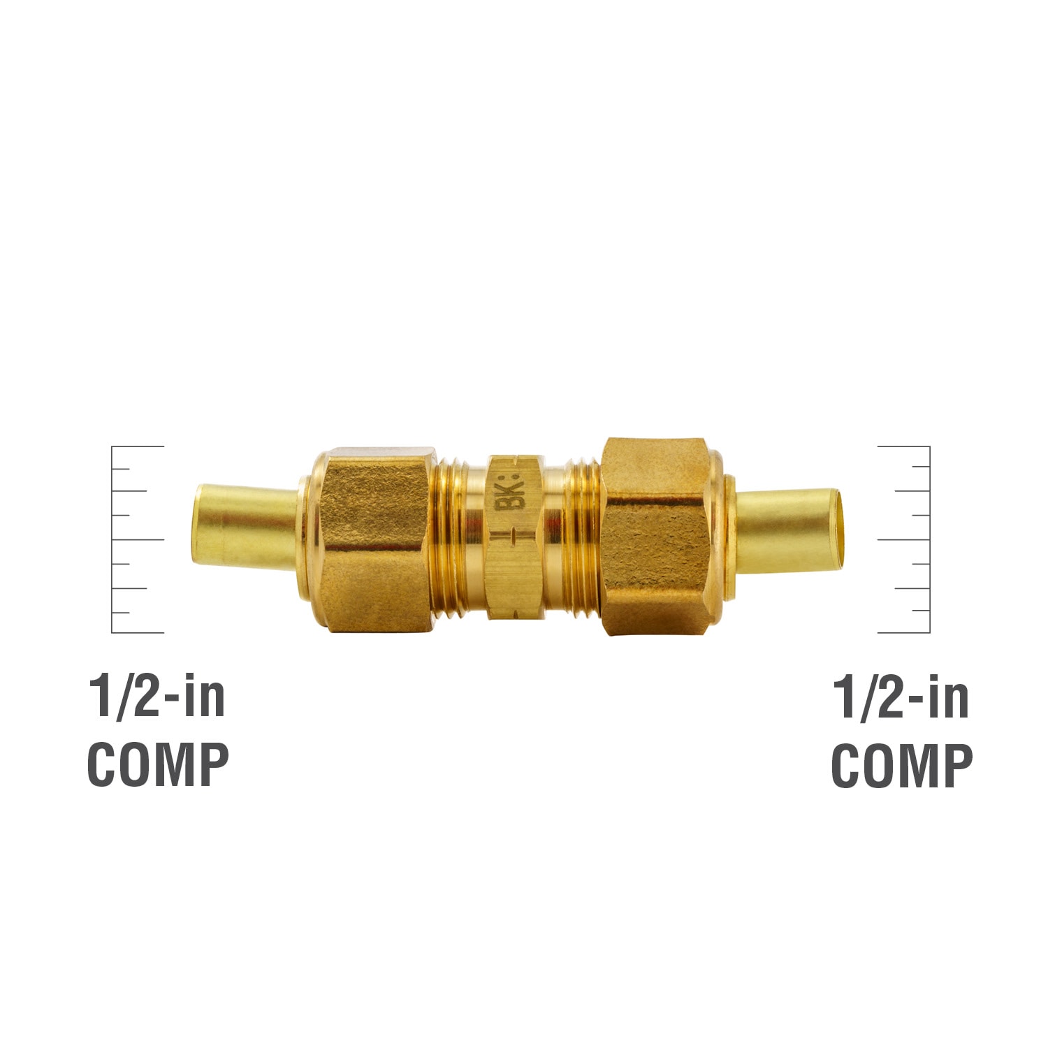 Proline Series 5/16-in x 5/16-in Compression Coupling Union Fitting in the  Brass Fittings department at