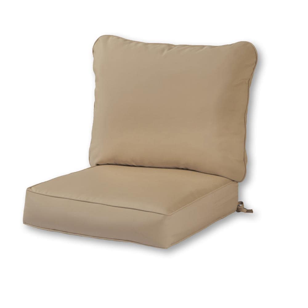 allen + roth 25-in x 25-in Grey Solid Deep Seat Patio Chair Cushion in the  Patio Furniture Cushions department at