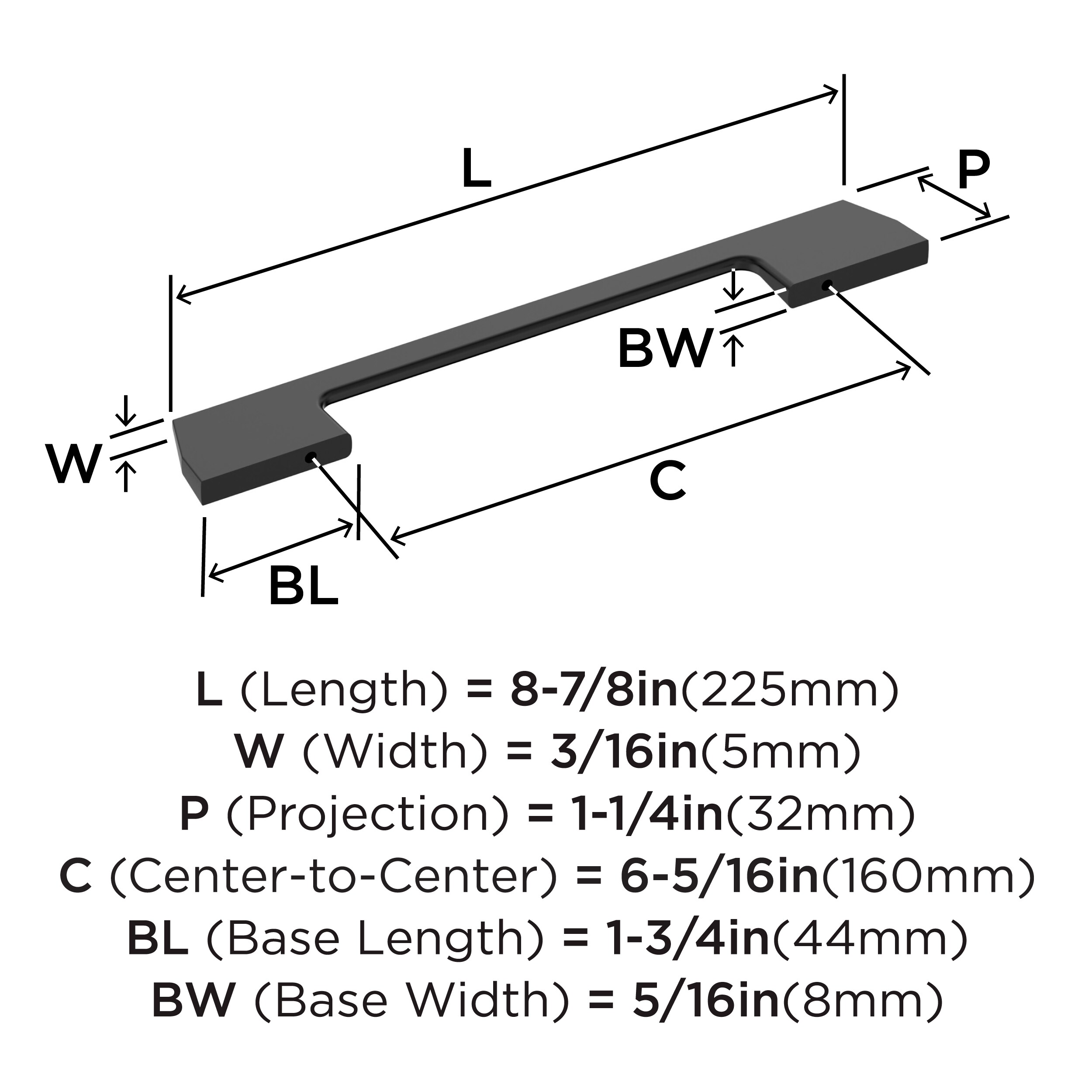 Amerock 10VMP37304MB Cabinet-Pulls - View #3