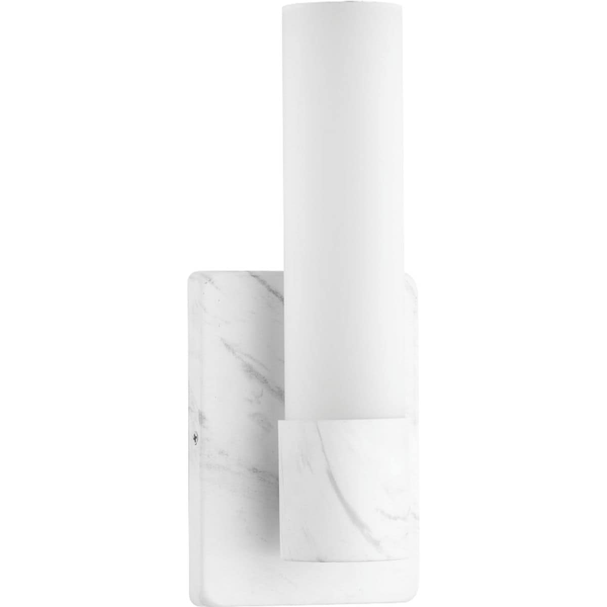 Progress Lighting P710047-150-30 Blanco LED 4.75-in W 1-Light Faux White Marble Modern/Contemporary LED Wall Sconce