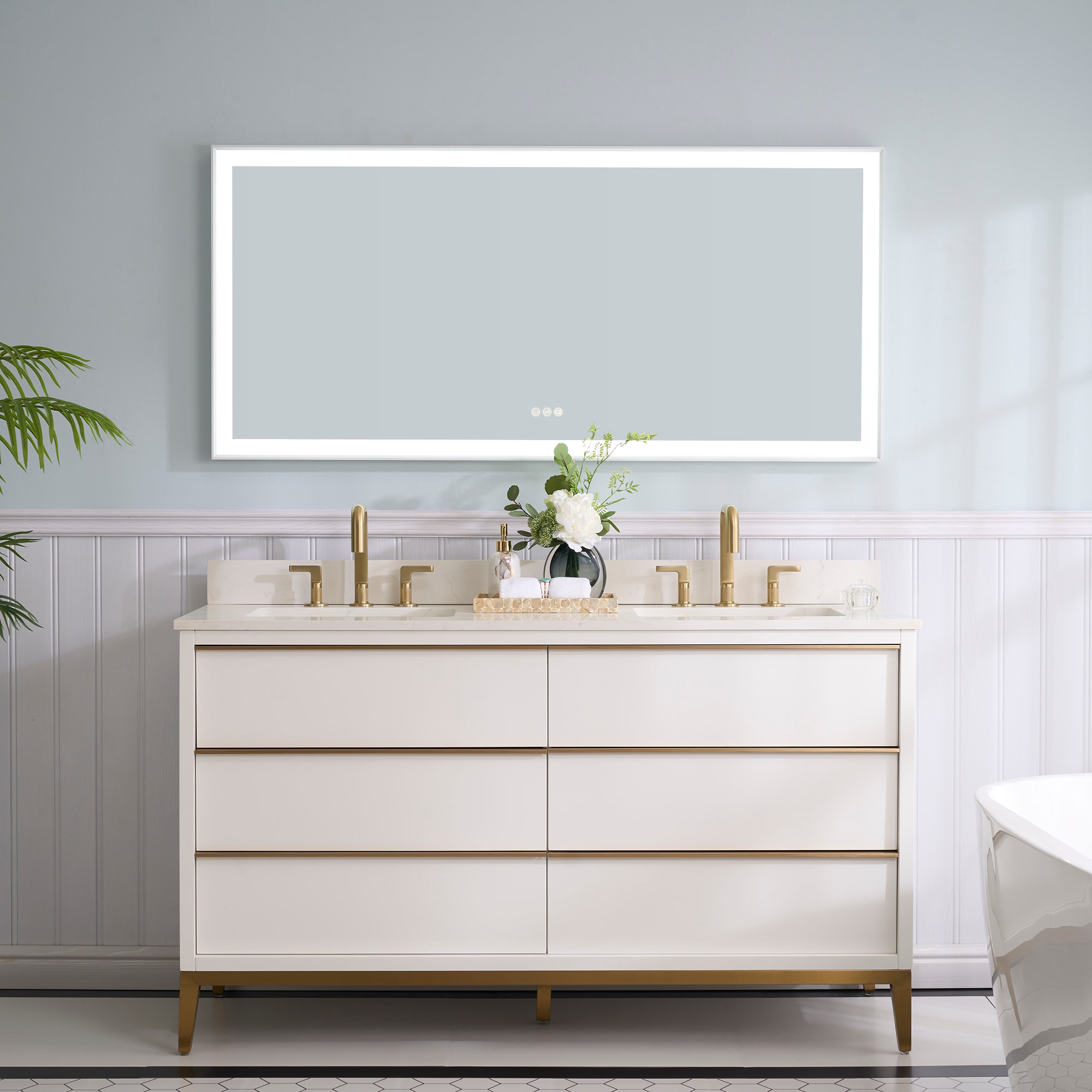WELLFOR M1FM6028WT Framed-Bath-Mirrors - View #12