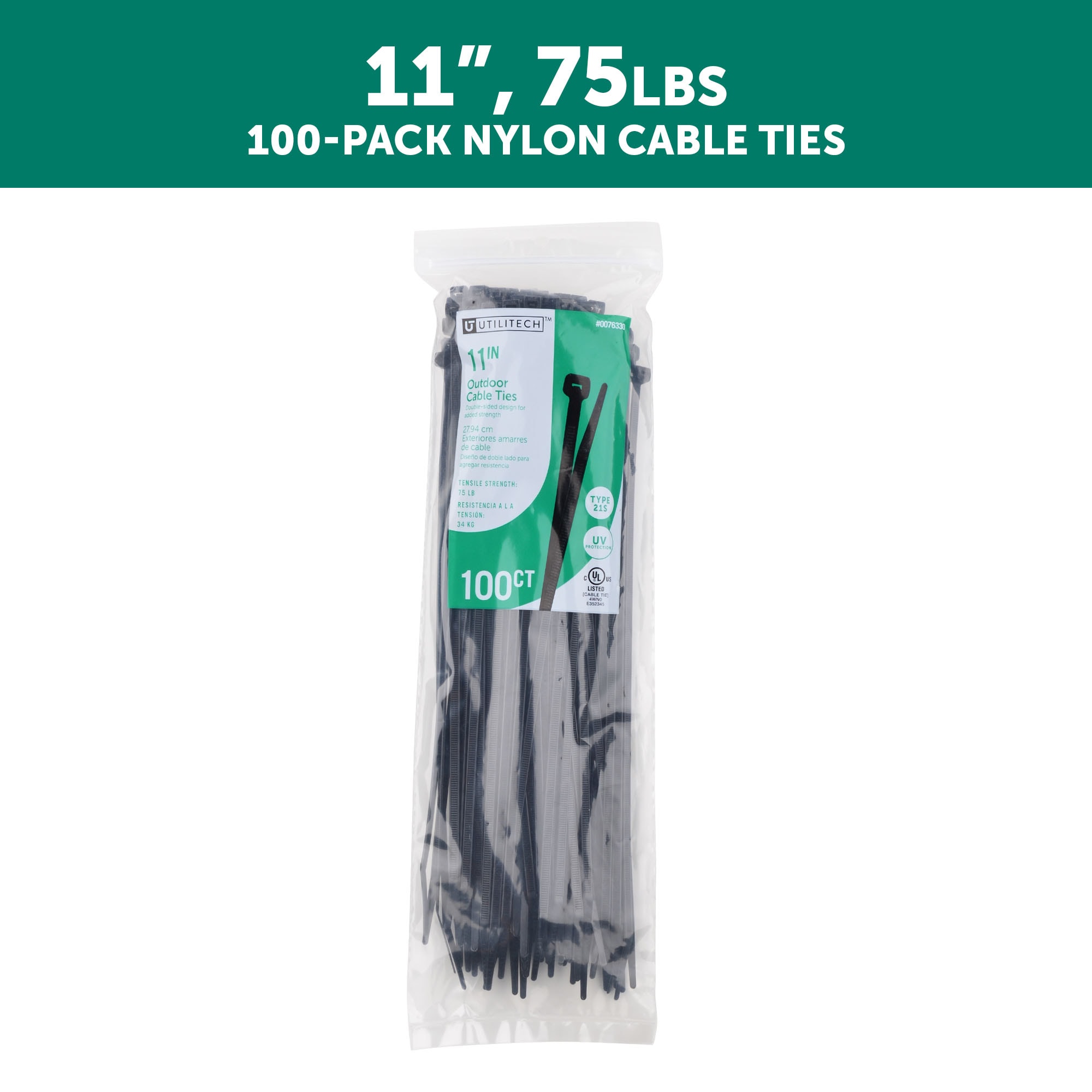 Buy Black Plastic Cable Ties Long and Wide Extra Large Zip Ties