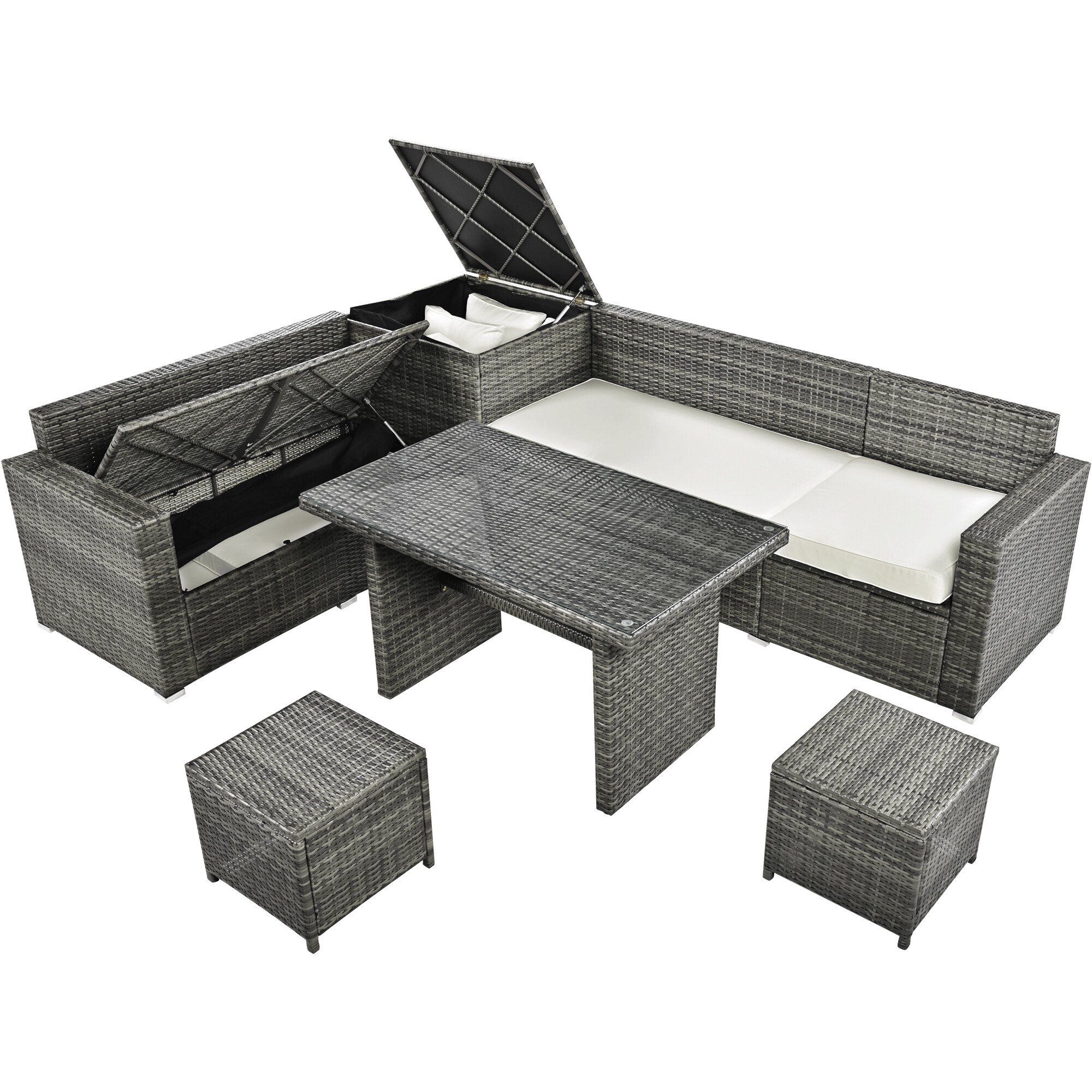 JIMSMAISON BOTMPCS28G-BEG Patio-Conversation-Sets - View #9