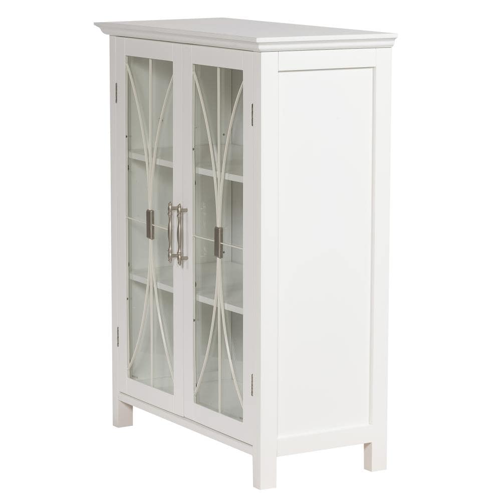 Elegant Home Fashions Delaney 1-Door Linen Cabinet, White