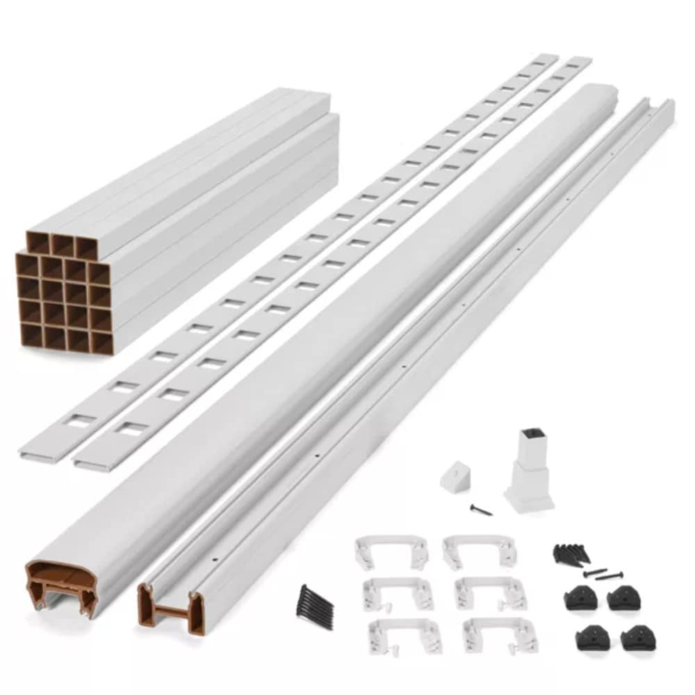 Trex WT0842HRKFS Transcend 8-ft x 42-in Classic White Composite Deck Rail Kit