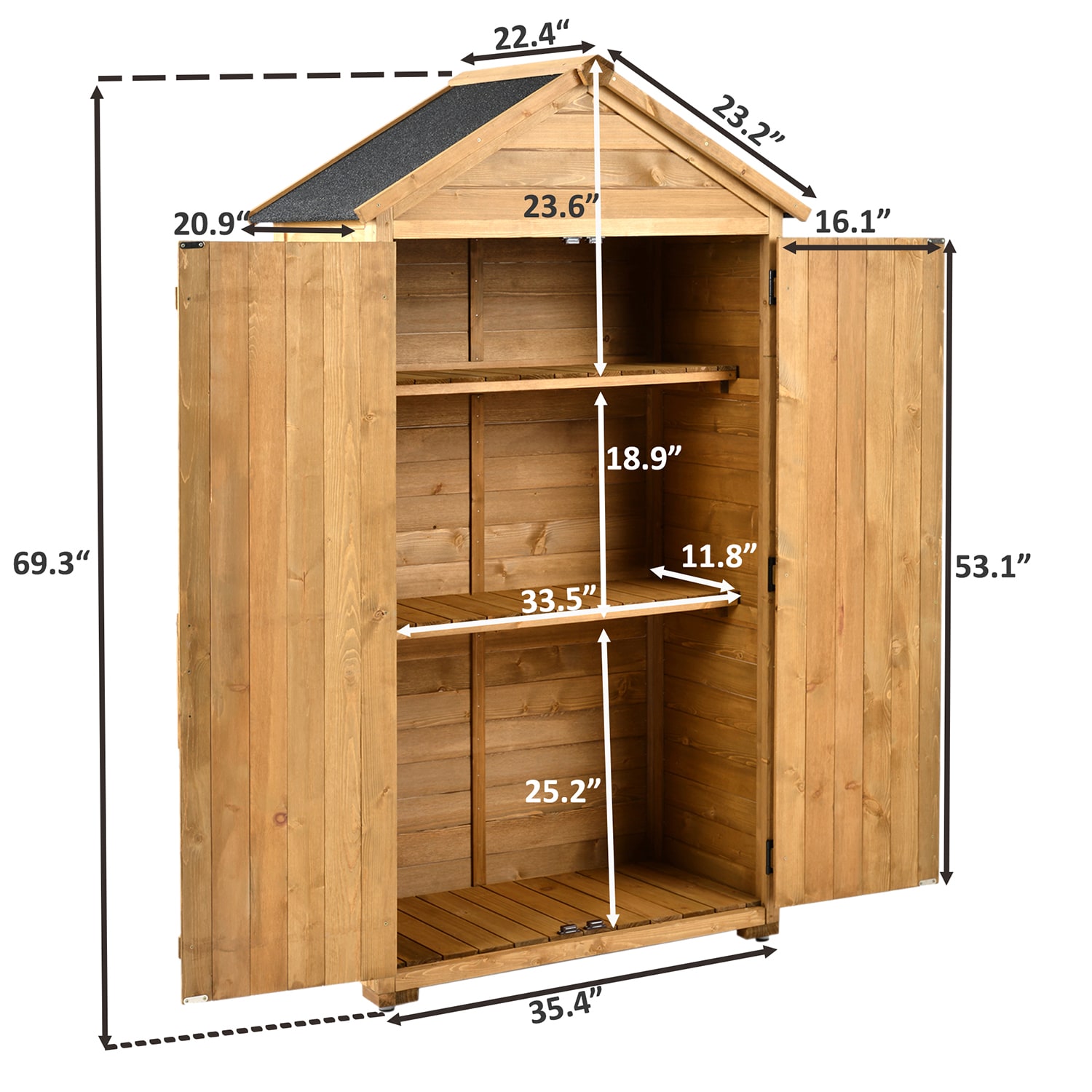 SINOFURN SYA010124WD Wood-Storage-Buildings - View #12