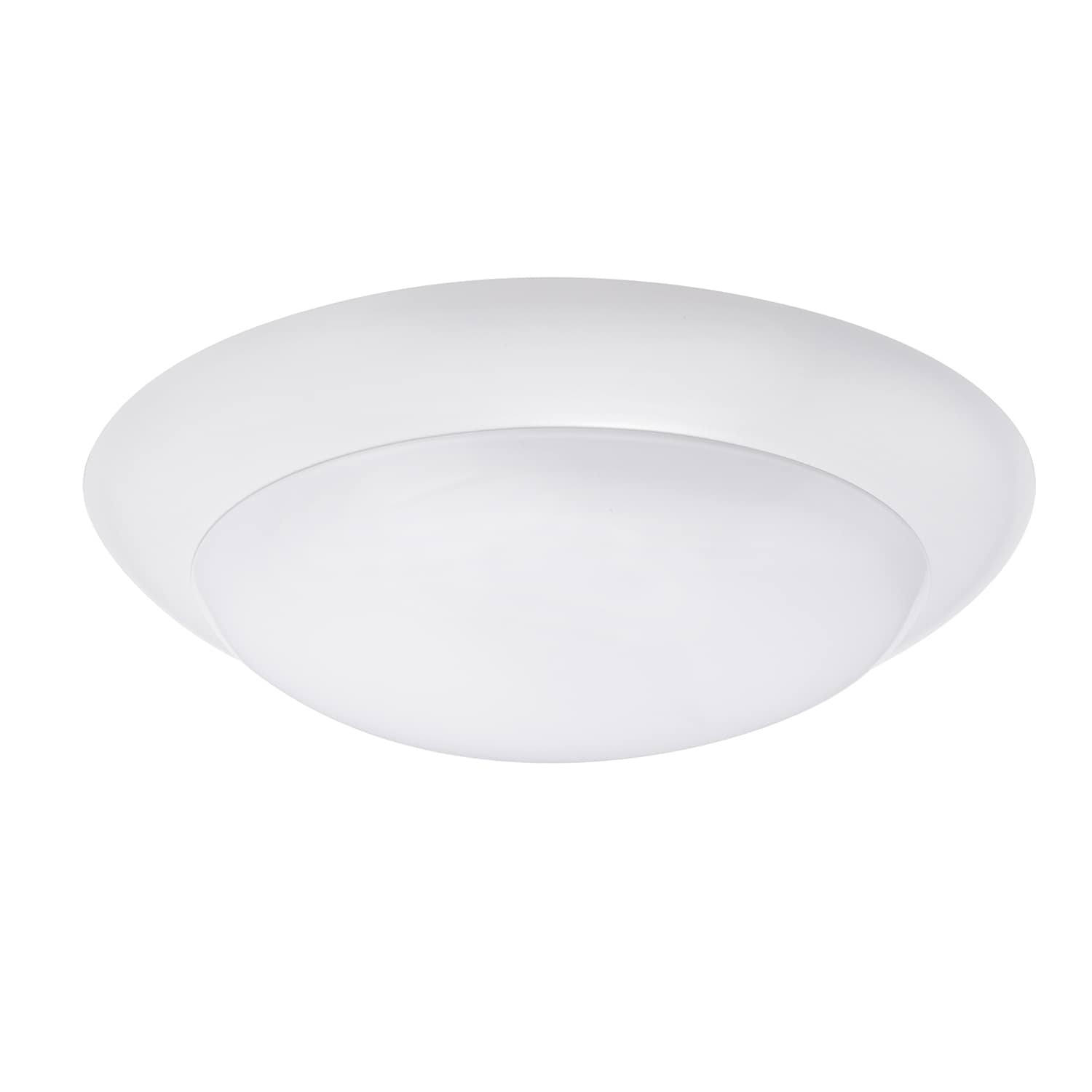 Project Source MXL1072-LED18K9027 1 -Light 11-in White Integrated LED Flush Mount Light
