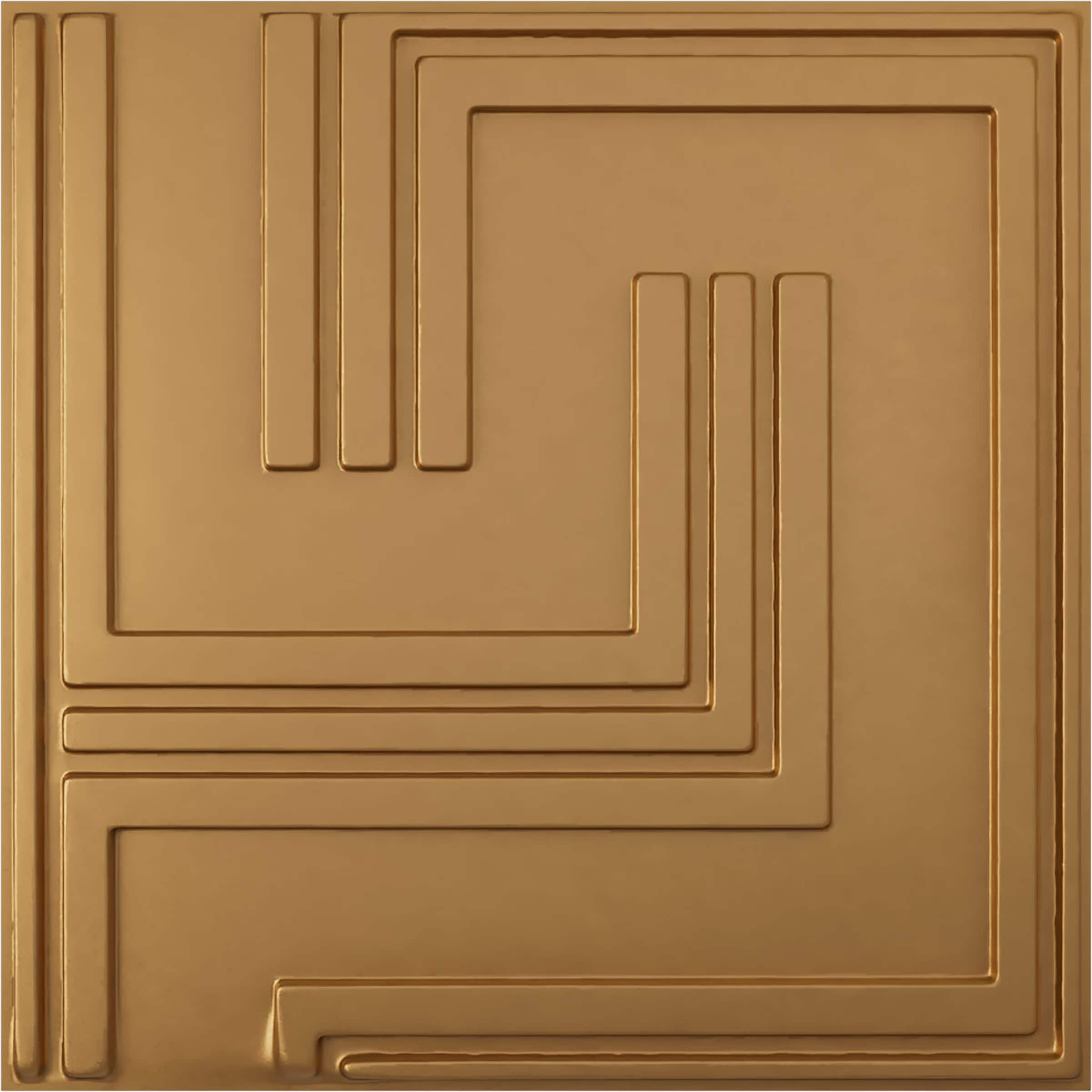 Ekena Millwork WP20X20GMBGL 19-5/8-in x 19-5/8-in Embossed Paintable/Stainable Gold PVC Abstract Wall Panel ( 2.67-sq ft )
