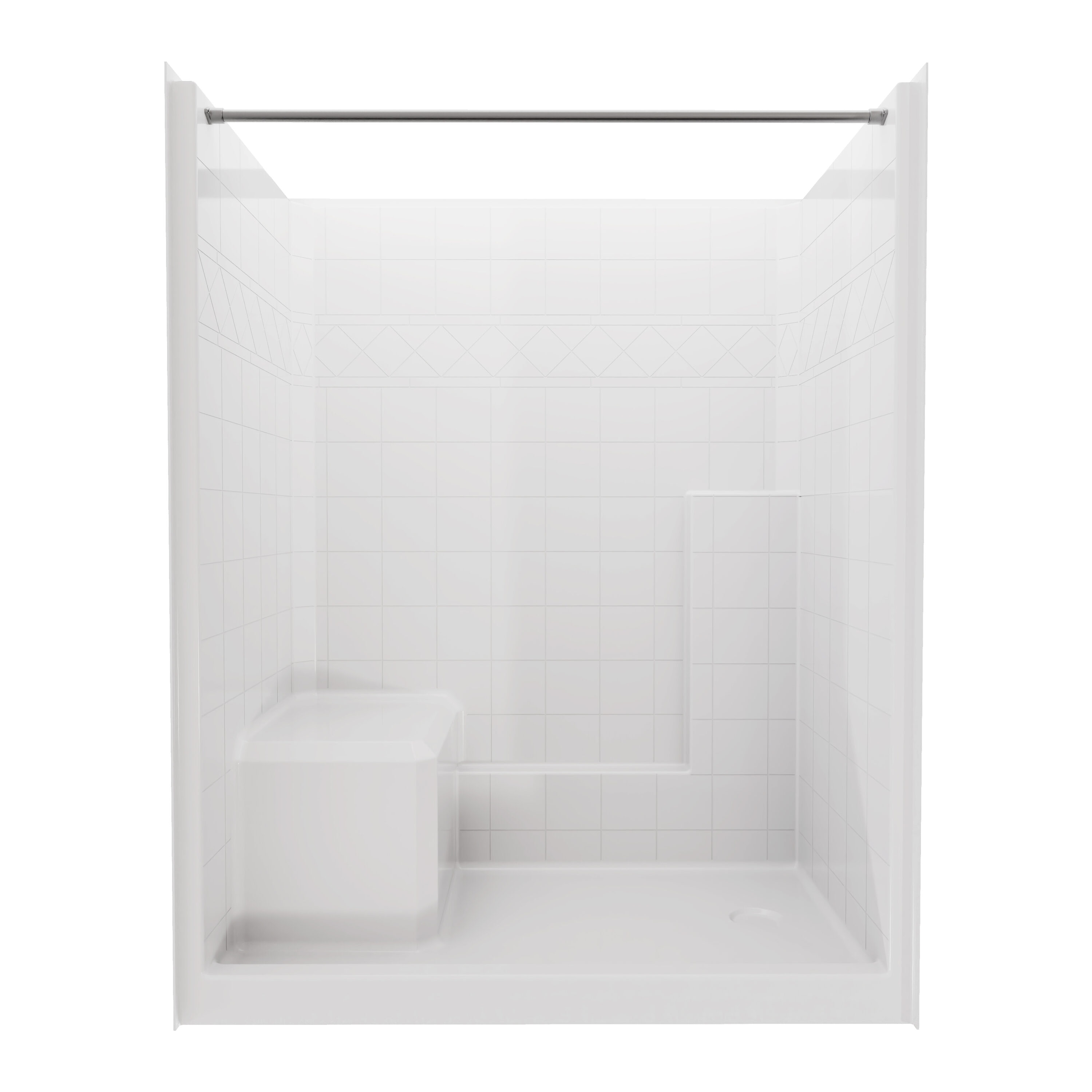 Laurel Mountain LM6036SH1S1PBLWHT Alcove-Shower-Kit - View #2