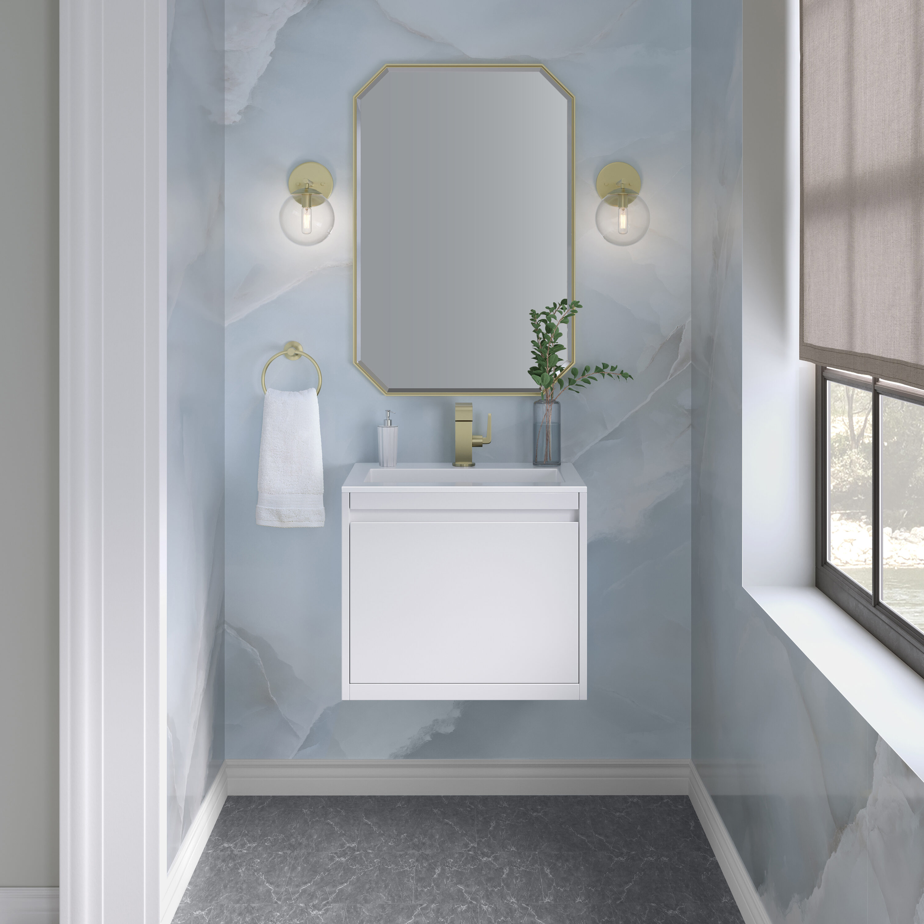 James Martin Vanities 805-V23.6-GW-CB-GW Bath-Vanity-Combo - View #3