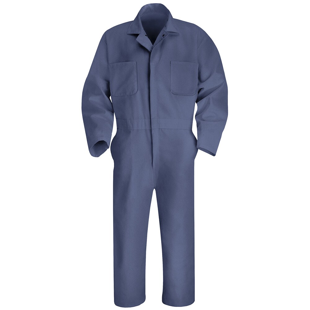 Postman Blue Red Kap Men's Twill Long Sleeve Work Coveralls 