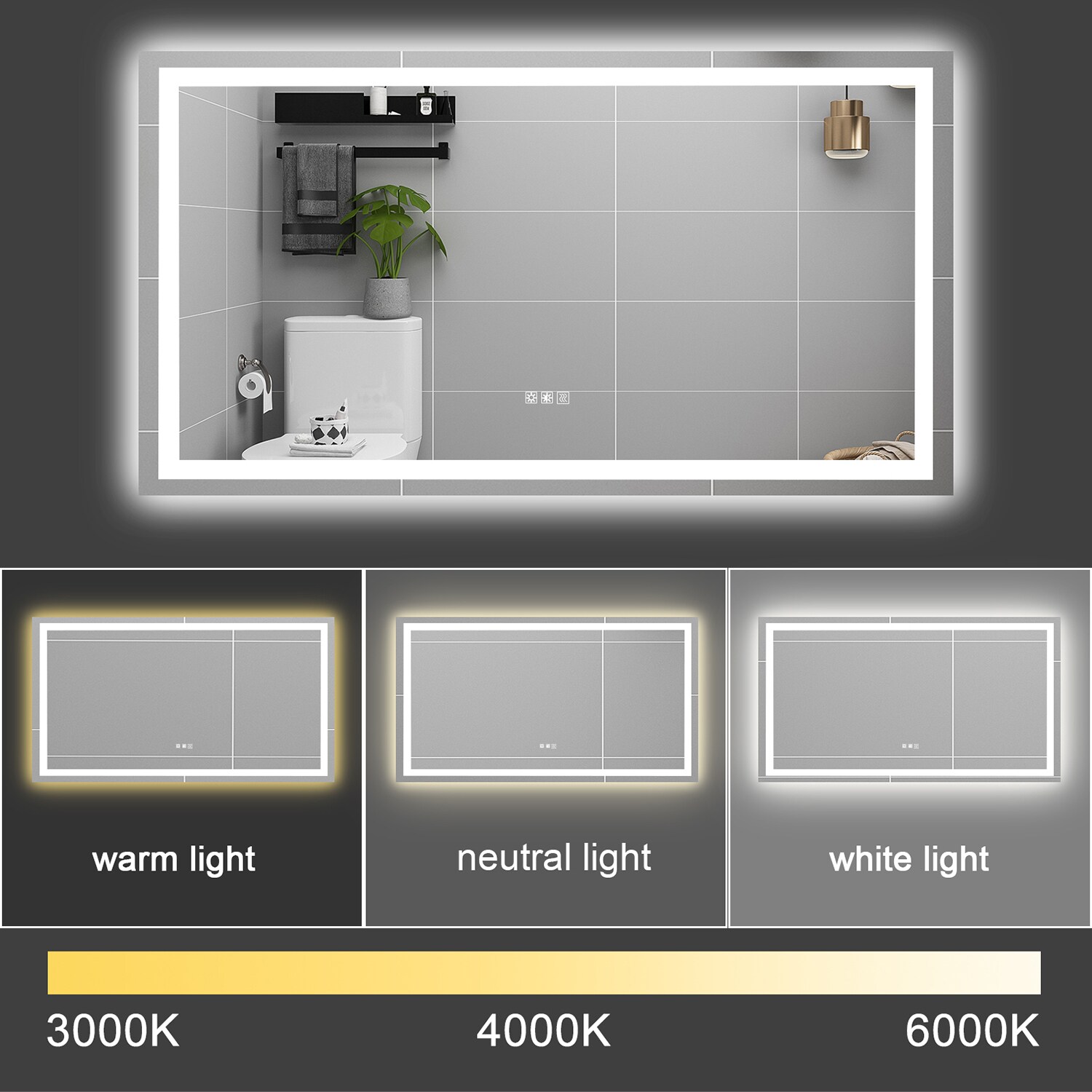 SINOFURN SYB510018SL Framed-Bath-Mirrors - View #6