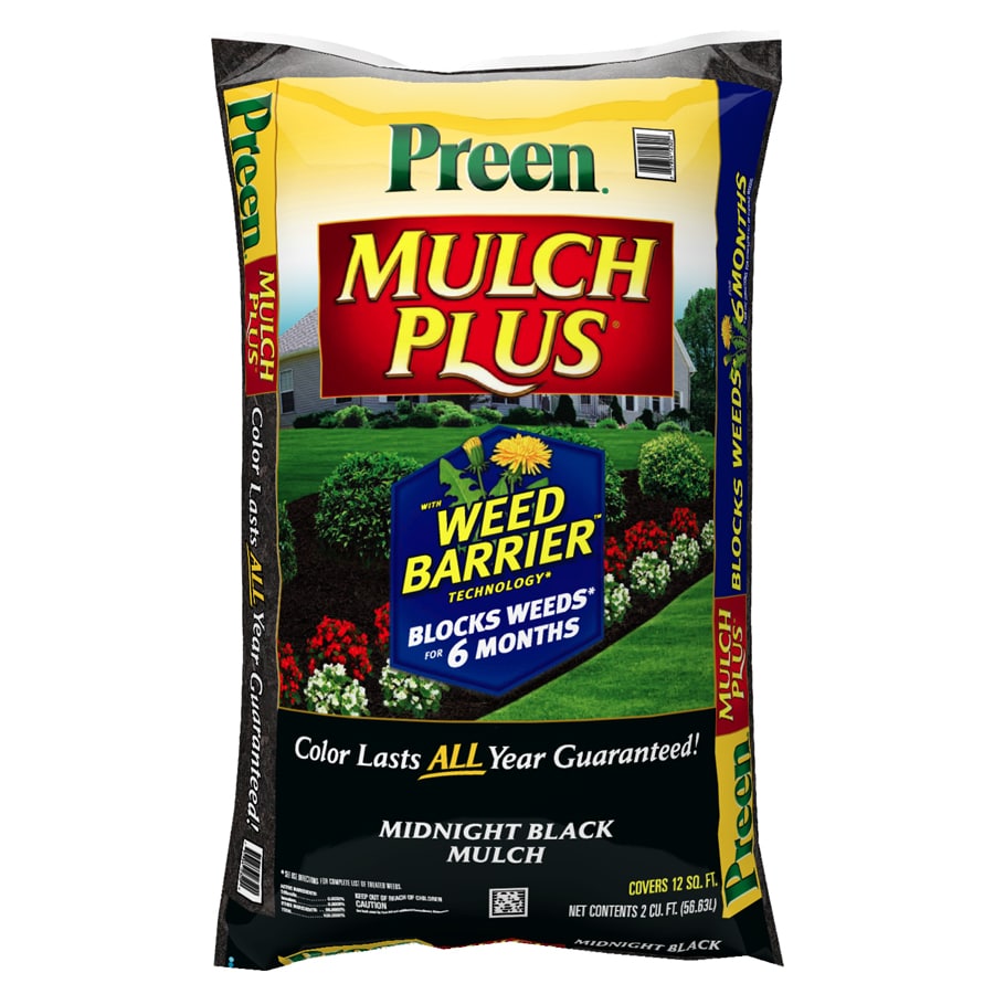 Preen Mulch Plus 2cu ft Black Mulch Plus Weed Control in the Bagged