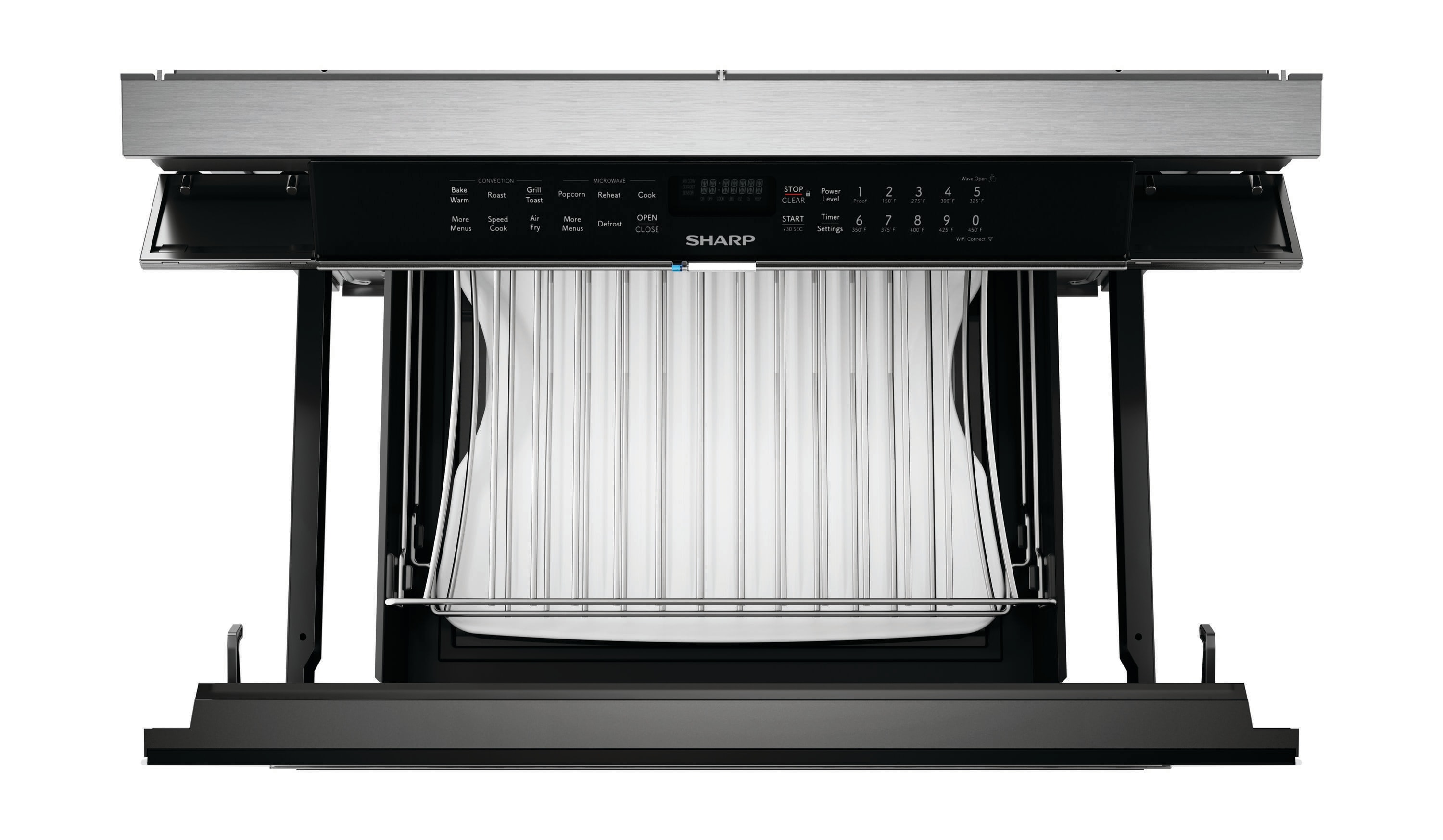 Sharp 23.6in 1.2cu ft Electronic 950Watt Microwave Convection Drawer