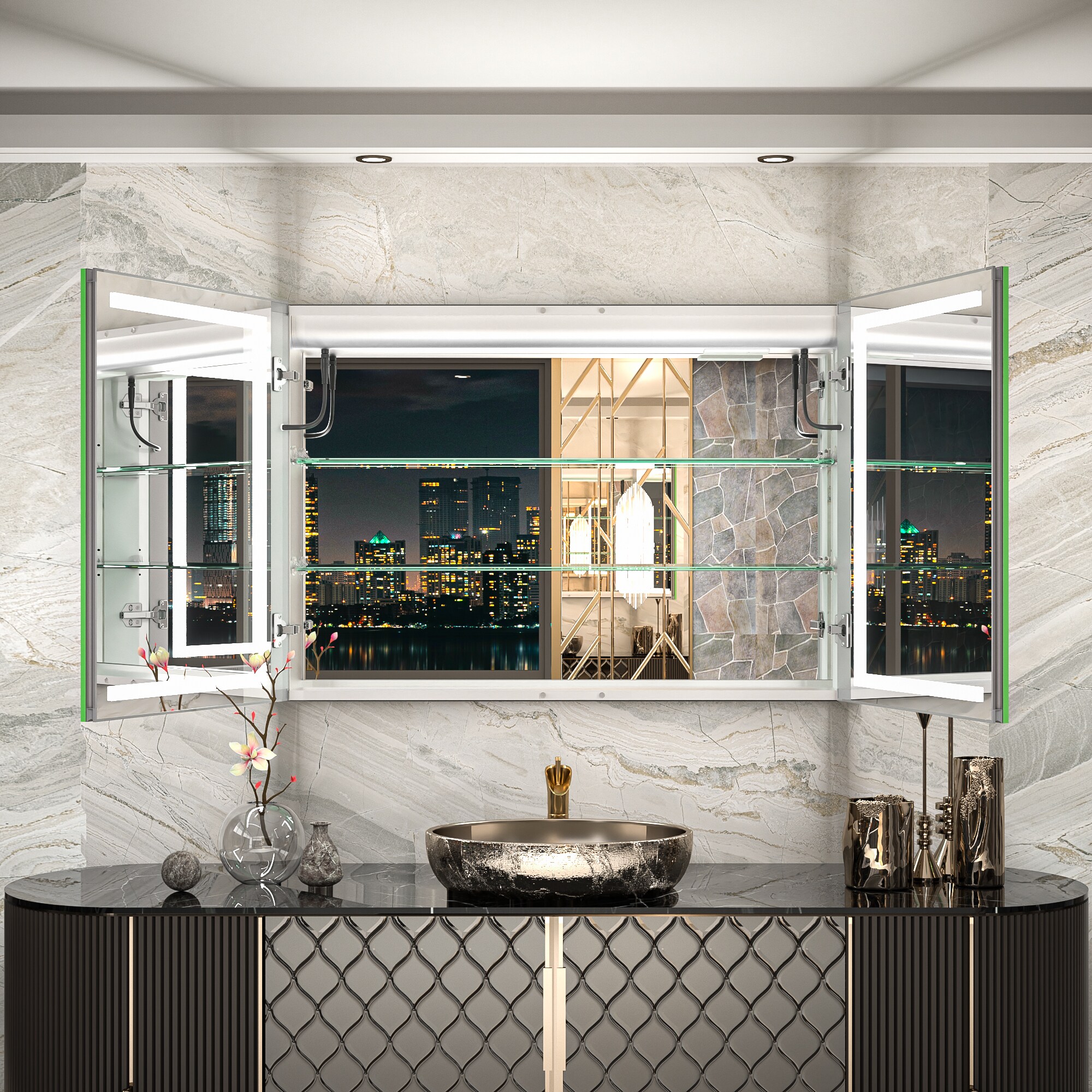 Keonjinn LW-JG-ZG-9161 Bathroom-Medicine-Cabinets - View #3
