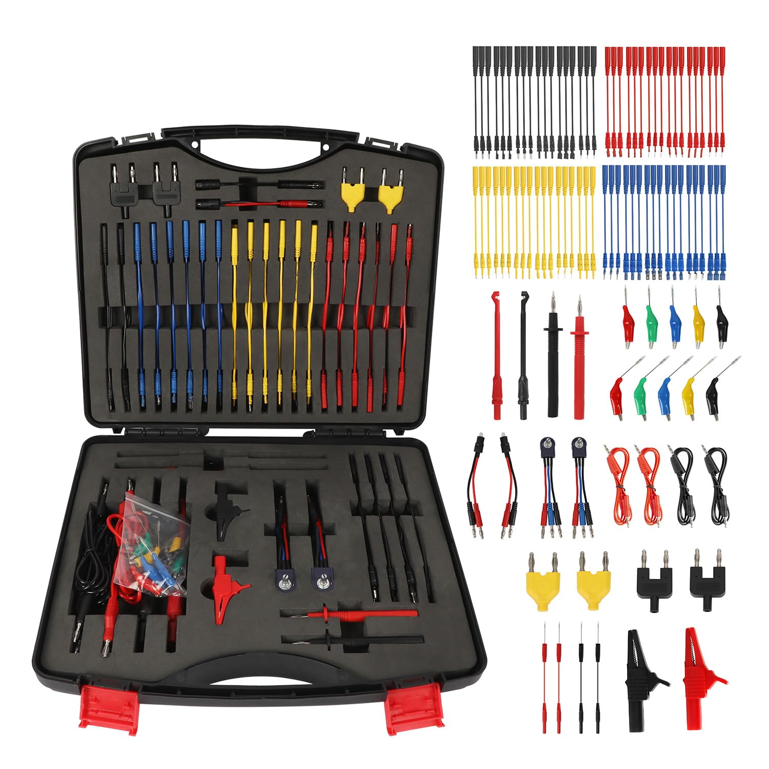 Afoxsos 104PCS Automotive Circuit Test Leads Kit with Alligator Clips ...