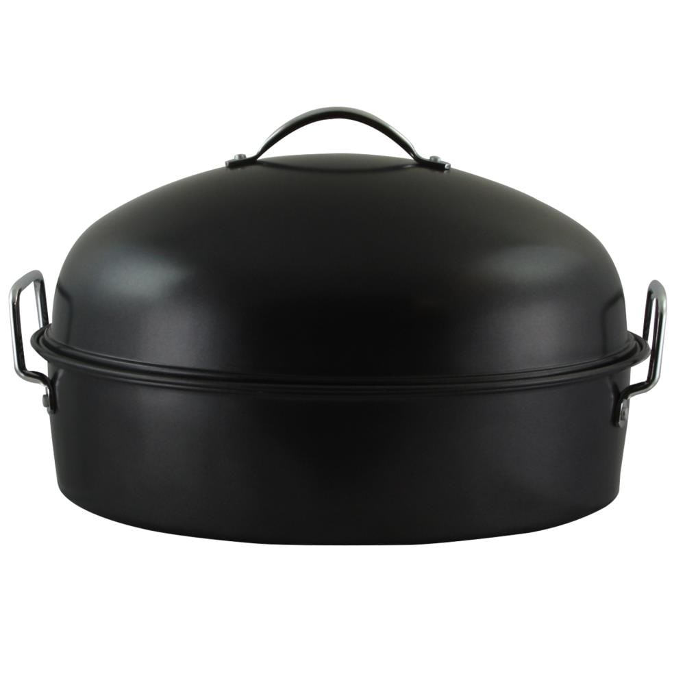 Gibson Home Kenmar High Dome Oval Roaster Set in Black - Includes