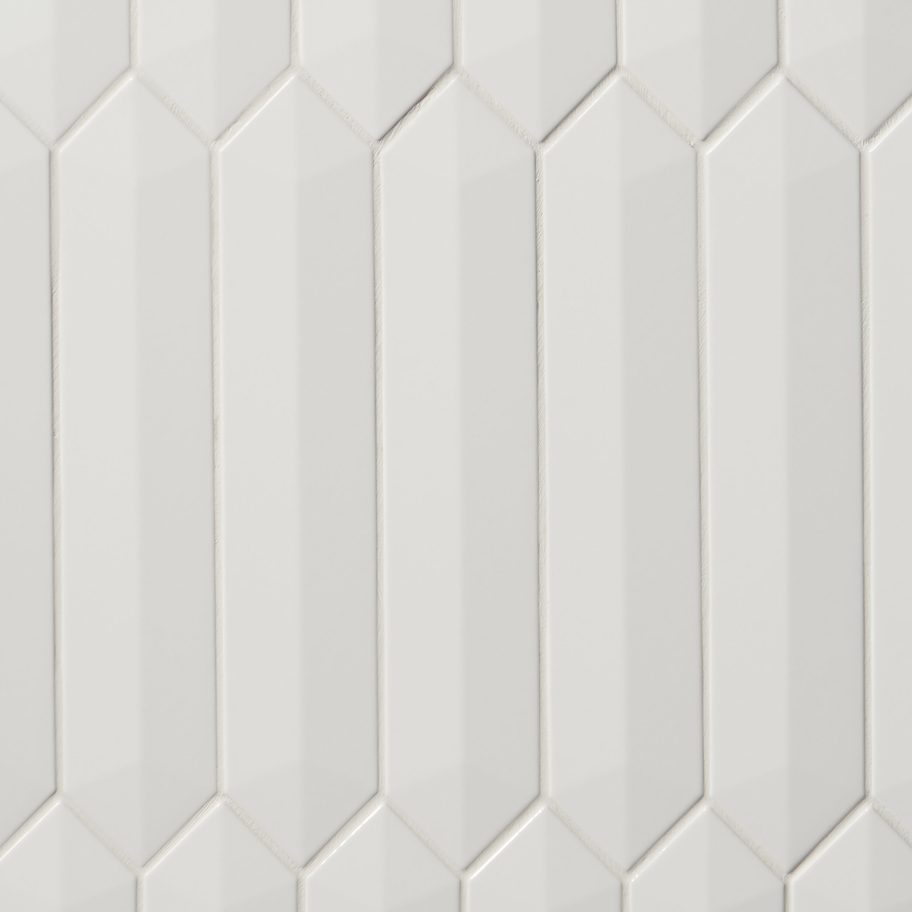 Artmore Tile EXT3RD100611 Lane 3D White 2-in x 13-in Polished Ceramic Hexagon Standard Wall Tile ( 9.04-sq ft Carton )