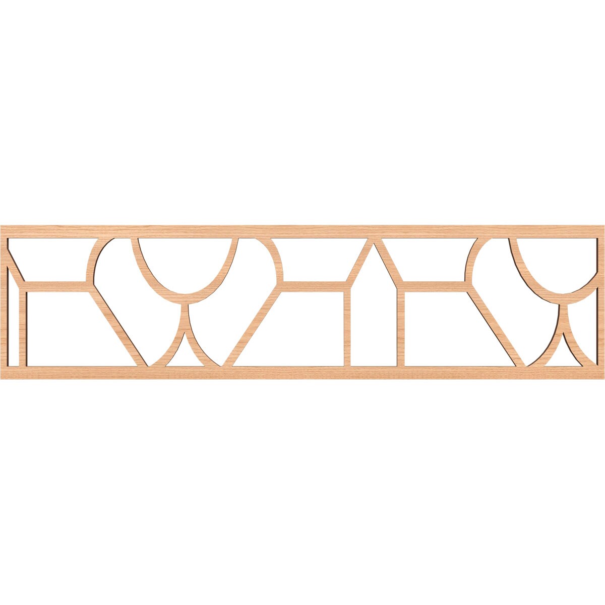 Ekena Millwork MLDB12X47WHIHI Whitechapel Fretwork Flat Trim 12-in x 3.92-ft Hickory Brown Unfinished 2156737 Pierced Wall Panel Moulding