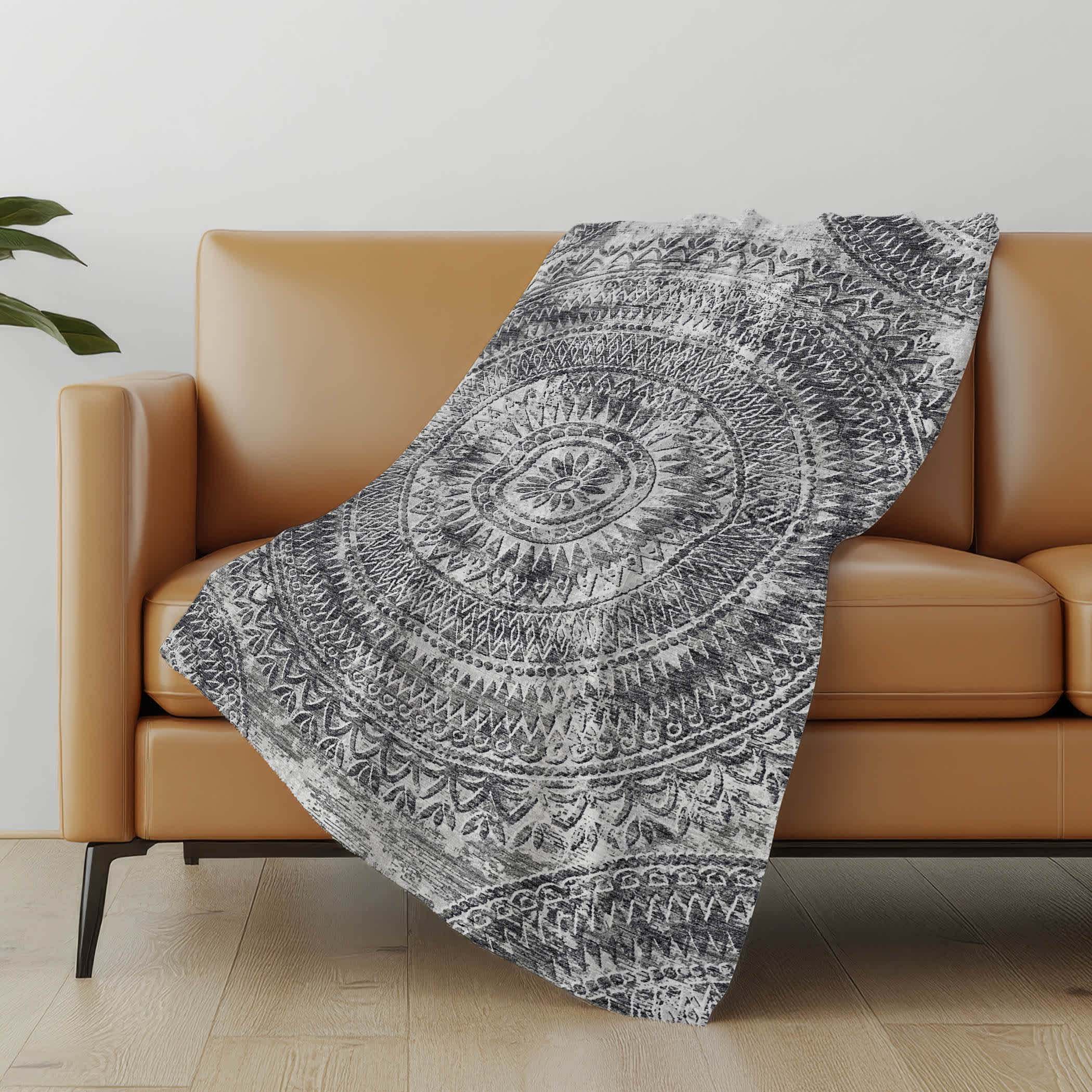 Addison Rugs ASB113GR50X70 Premium Machine Washable Addison ASB113 Gray Sherpa Throw Blanket