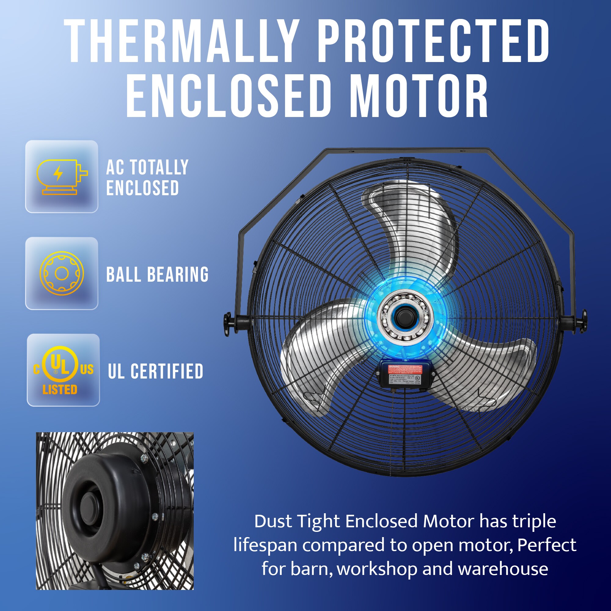 Tornado Fans HI-FAN-24HVWM-1P Wall-Mounted-Fans - View #4