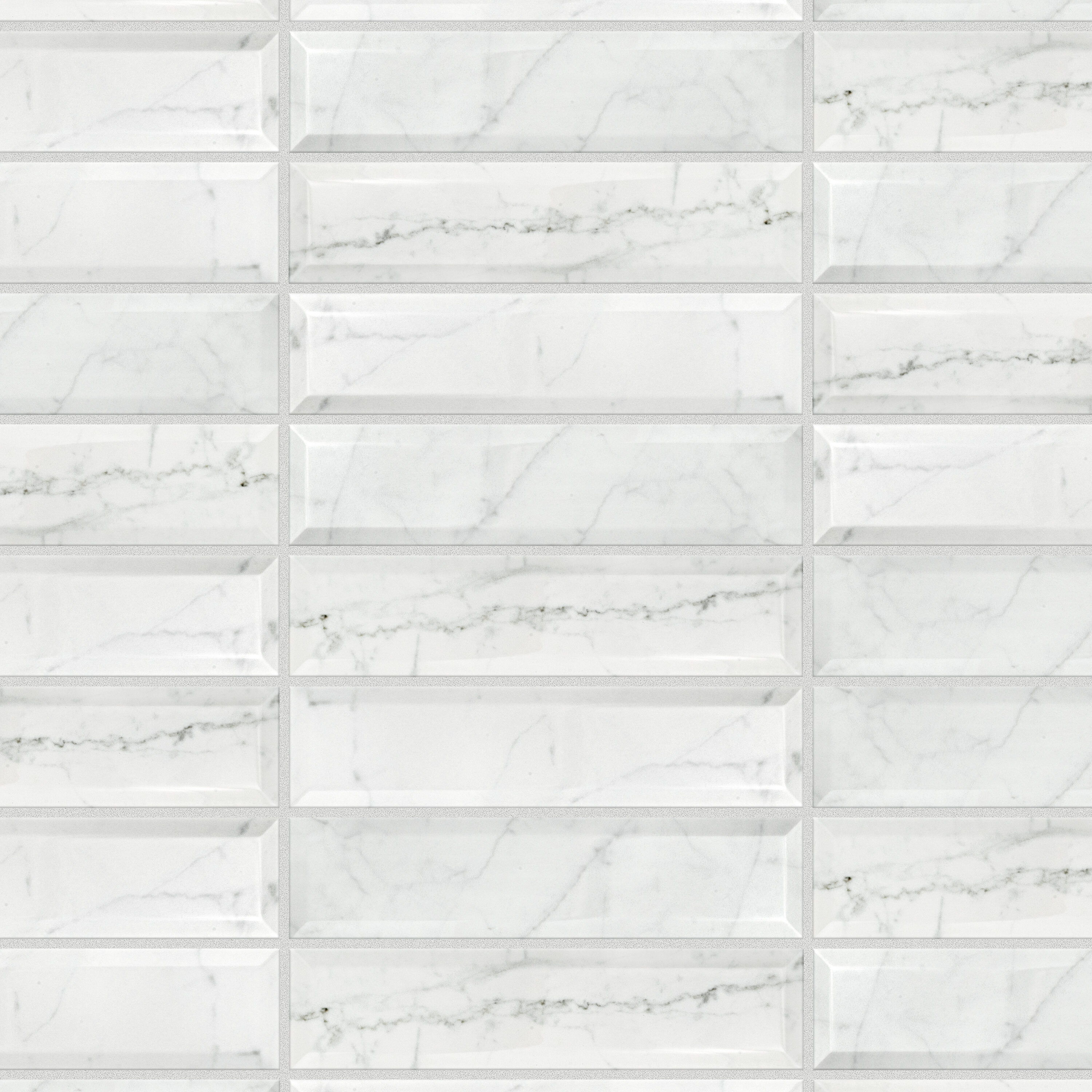 Affinity Tile WEQC12GM Classico Carrara Glossy Metro 3-in x 12-in Glossy Ceramic Subway Wall Tile (11.44-sq. ft/ Carton)
